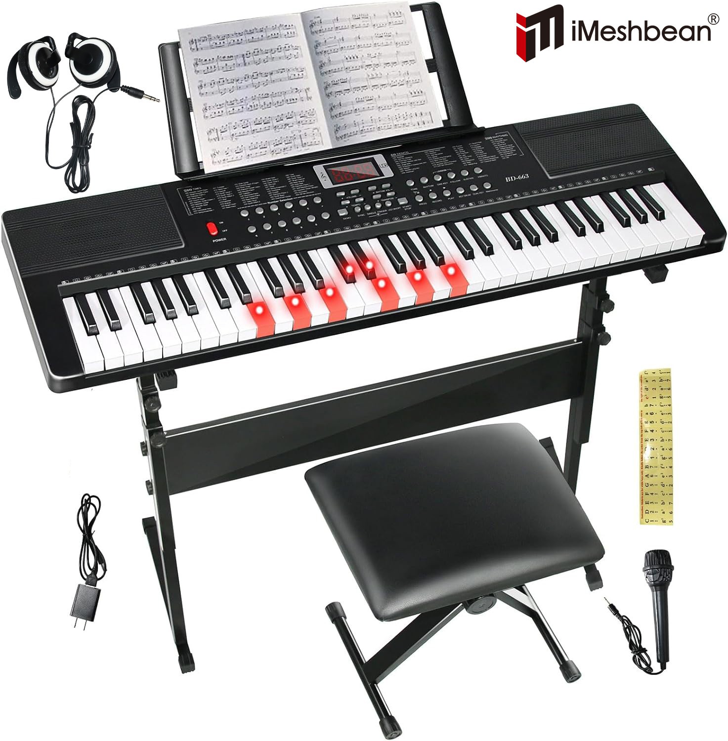 88 Key Electric Digital Piano Keyboard Weighted Key w/Pedal,Power Supply and Bag