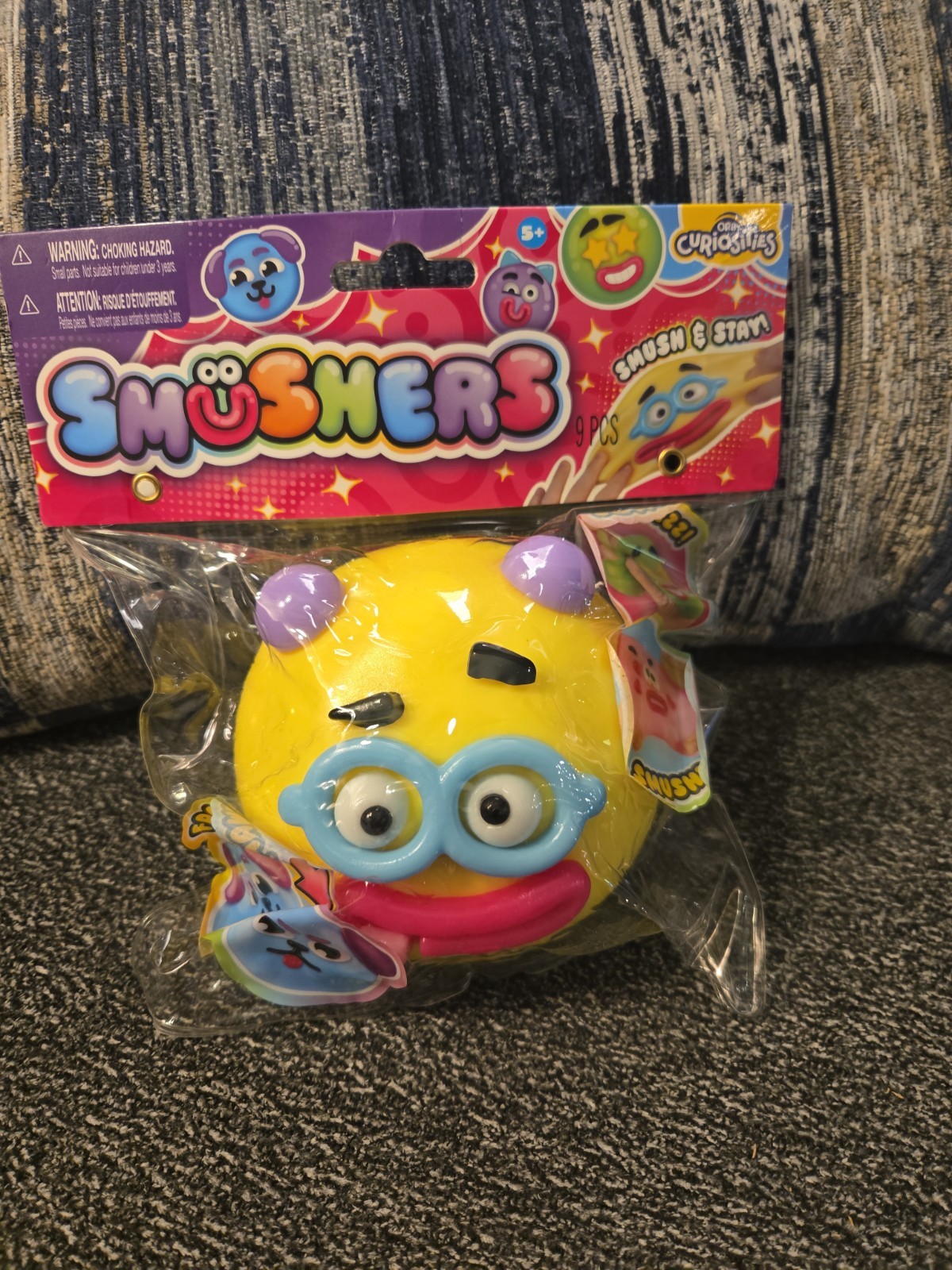 Orb Toys Curiosities Smushers Face Swap Squishy Squeeze Stress Relief Yellow