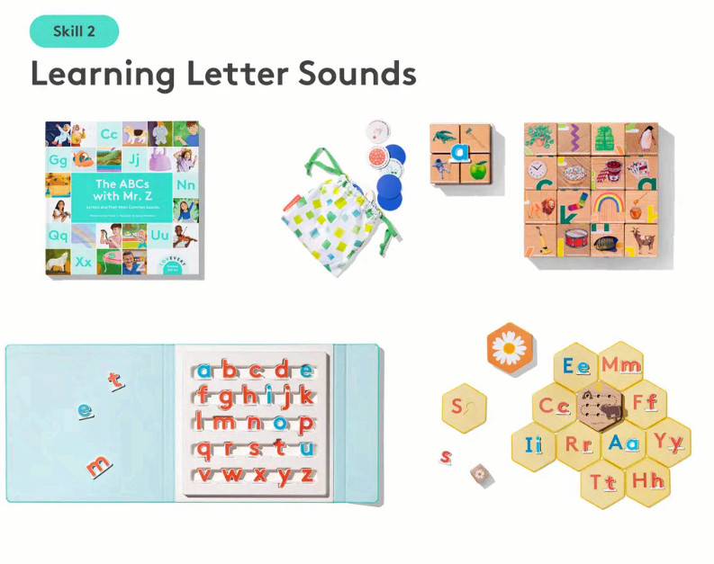 Lovevery Reading Skill Set Part 1 Sounds to Reading Phonics Learning Kit