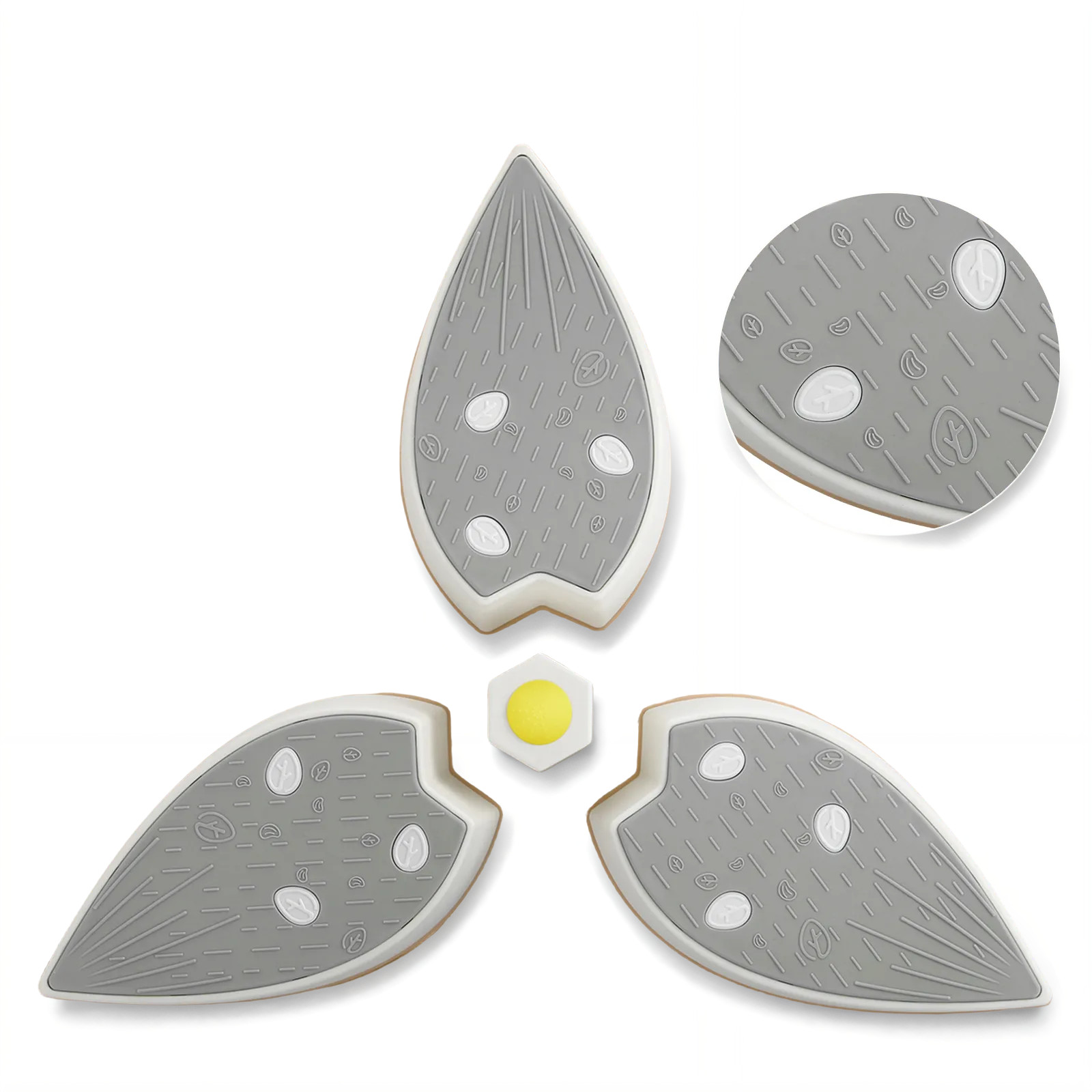 Stepping Stones for Kids, 3 Pcs Anti-Slip Balance Stones for Toddler, Gray