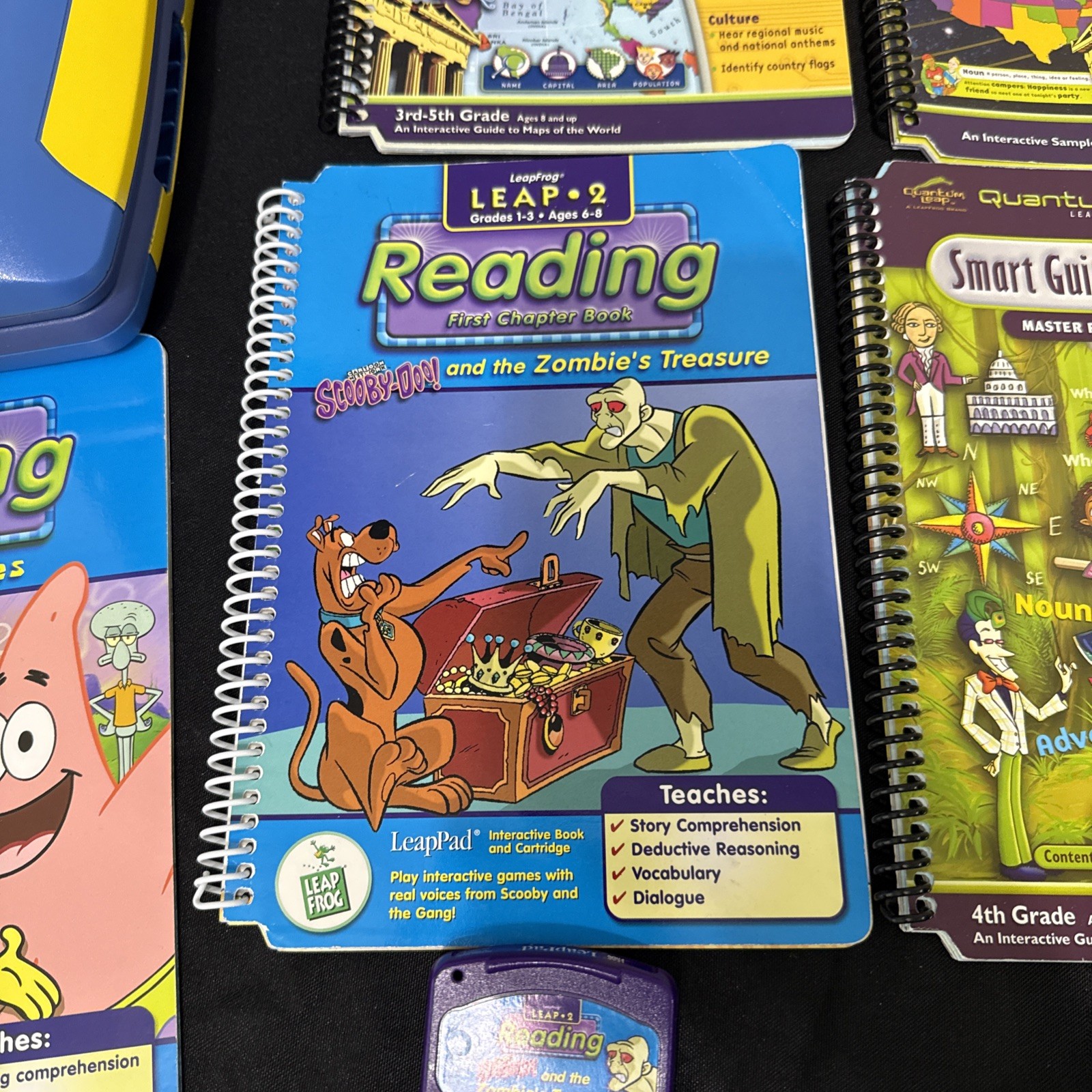 Lot 11 Cartridges & Books LeapPad Plus Writing Bag Grades 1-3