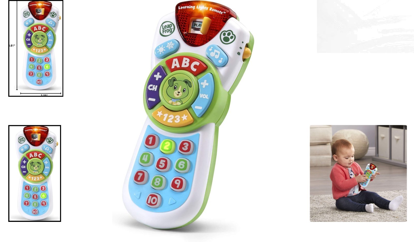 Scout’s Learning Lights Remote Deluxe – 17 Interactive Buttons for Toddlers