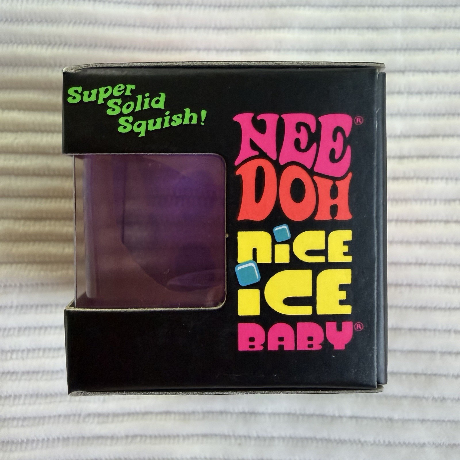 Schylling NeeDoh Nice Ice Baby Super Solid Squish Mini Cube Purple TikTok VIRAL