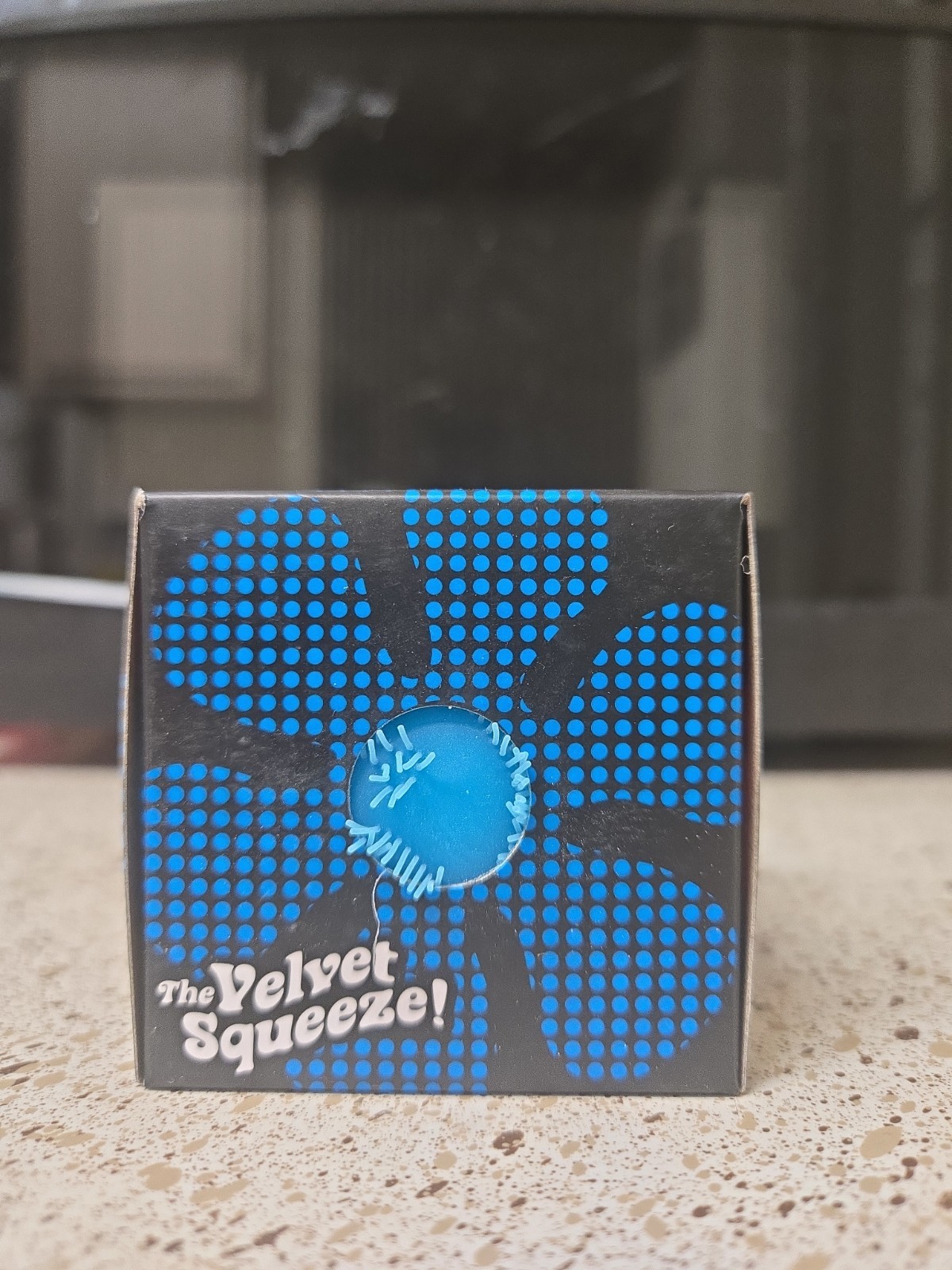 Blue Needoh FUZZ BALL Flower Power Nee Doh Squish Stress Ball NEE-DOH Fuzzball