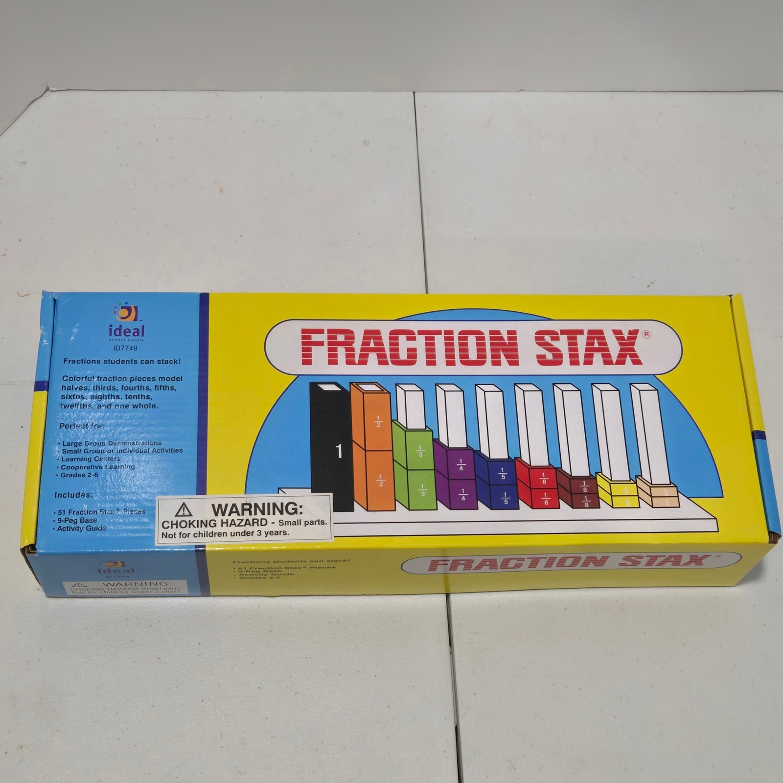 VTG Ideal Fraction Stax Math Manipulatives Learning Grades 2-6 Carson-Dellosa