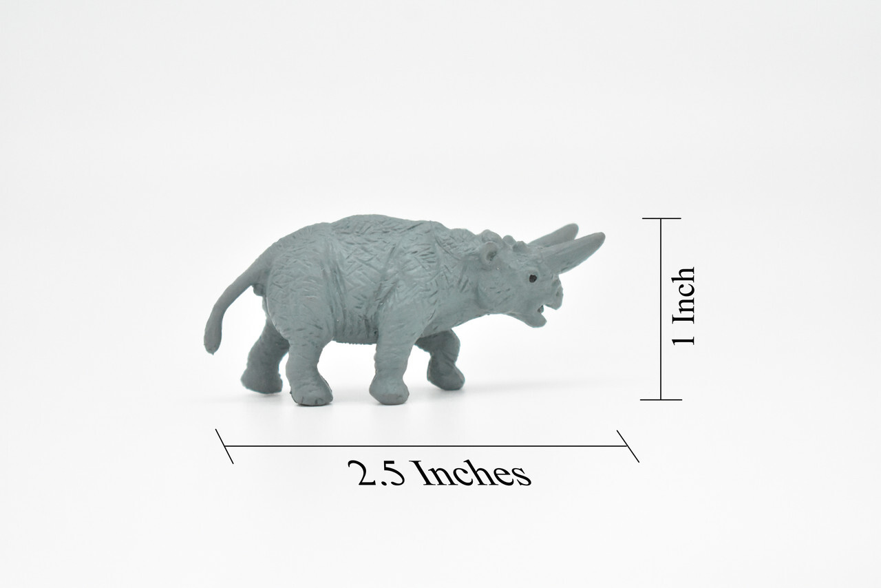Arsinoitherium Toy, Brontotheres, Realistic Diorama Model, 2.5 Inches F3137 B224