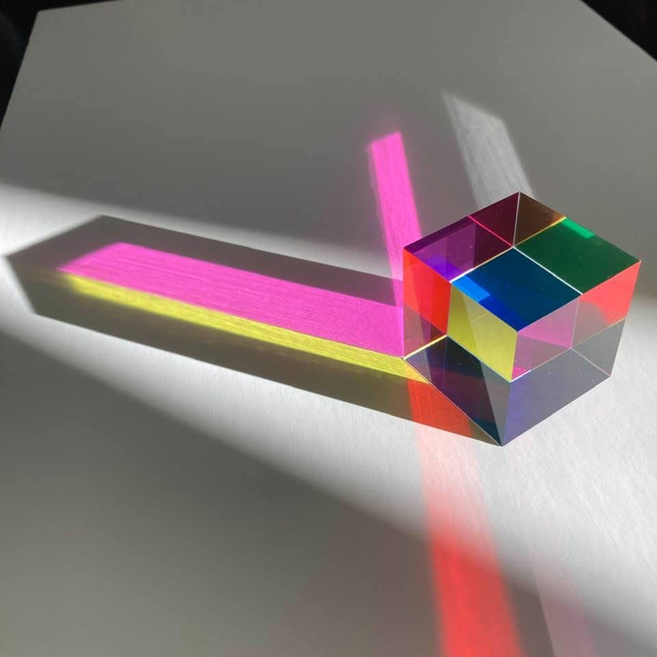CMY Cubes Mini (30mm) – Cyan, Magenta & Yellow Cube – Optical Color Cube – Te…