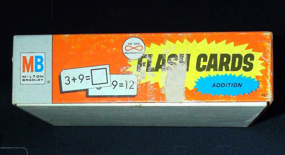 MILTON BRADLEY Flash Cards Addition New Math Vintage 1964 Grades 2-6 Home School