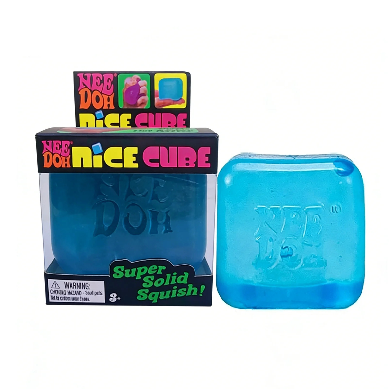 NeeDoh Nice Cube, Satisfying Square Shaped Sensory Toy Schylling 3Y+ (3 pack)