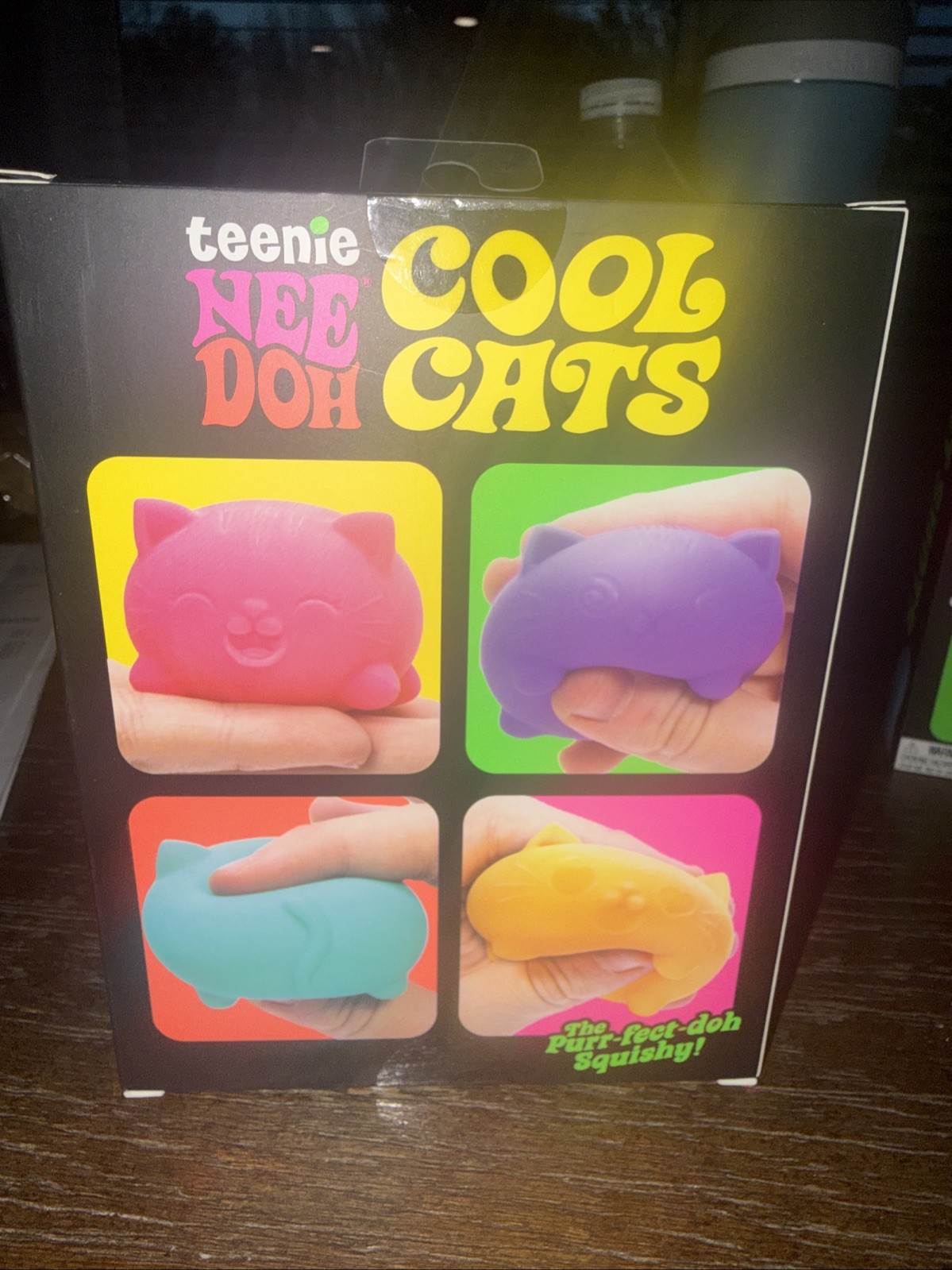 Schylling NeeDoh Teenie Cool Cats 4-Pack Squishy Stress Toy Sensory Fidget NEW