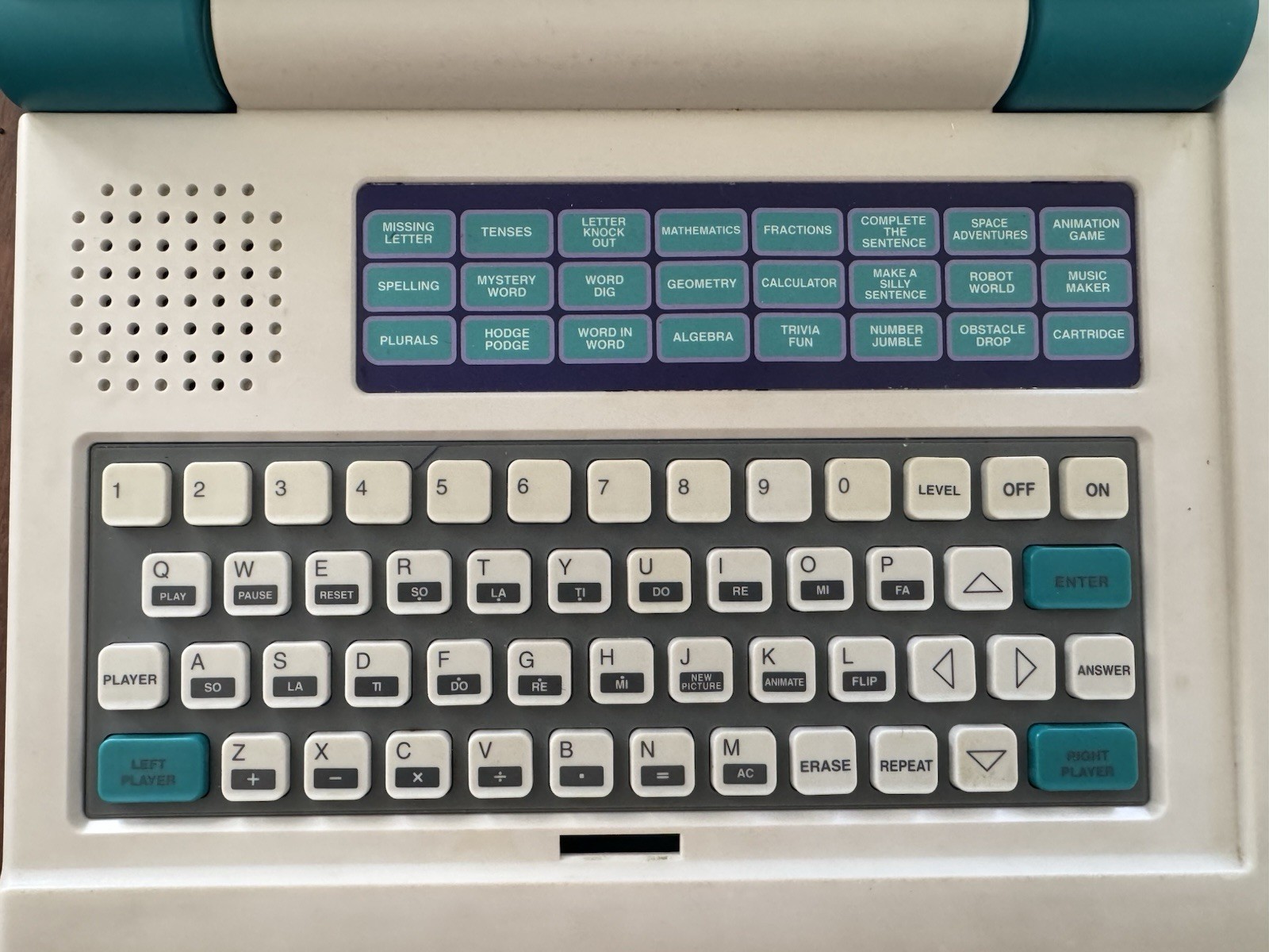 VTech Talking Whiz Kid Notebook Teal 1992 Tested Working Kids Laptop Vintage