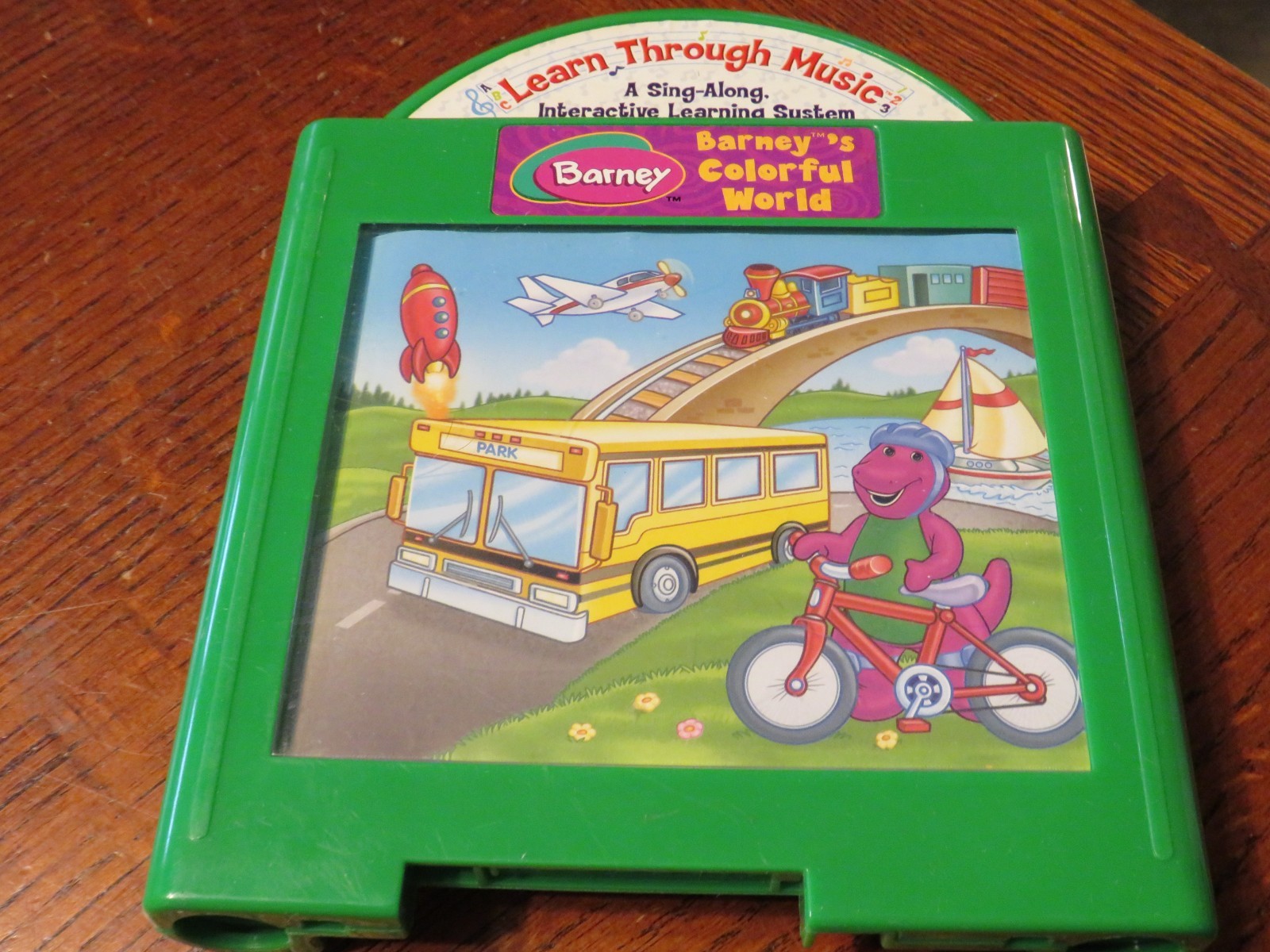 Mattel LEARN THROUGH MUSIC PLUS & 6 Cartridges DORA, BARNEY, SESAME STREET *READ