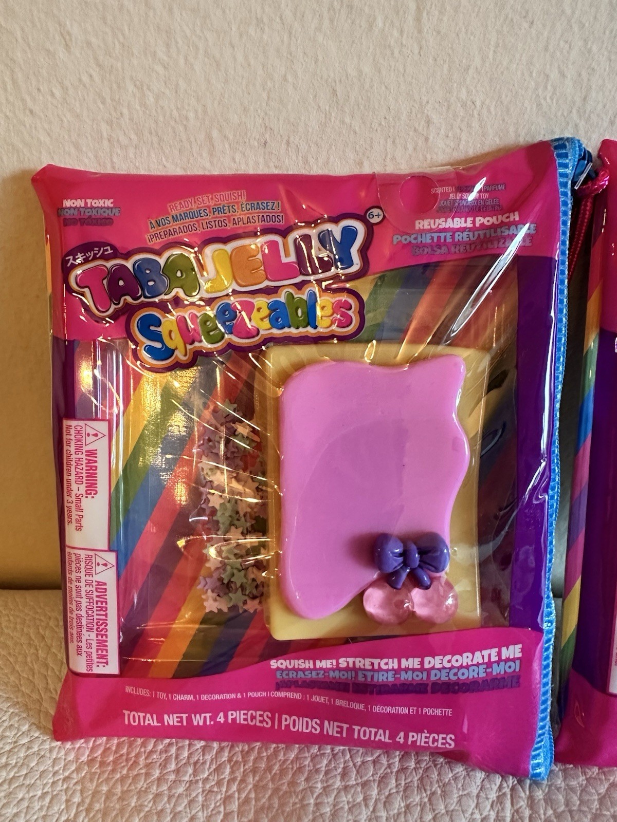 New Taba Jelly Squeezables Set of 2 Soft Squeeze Toy