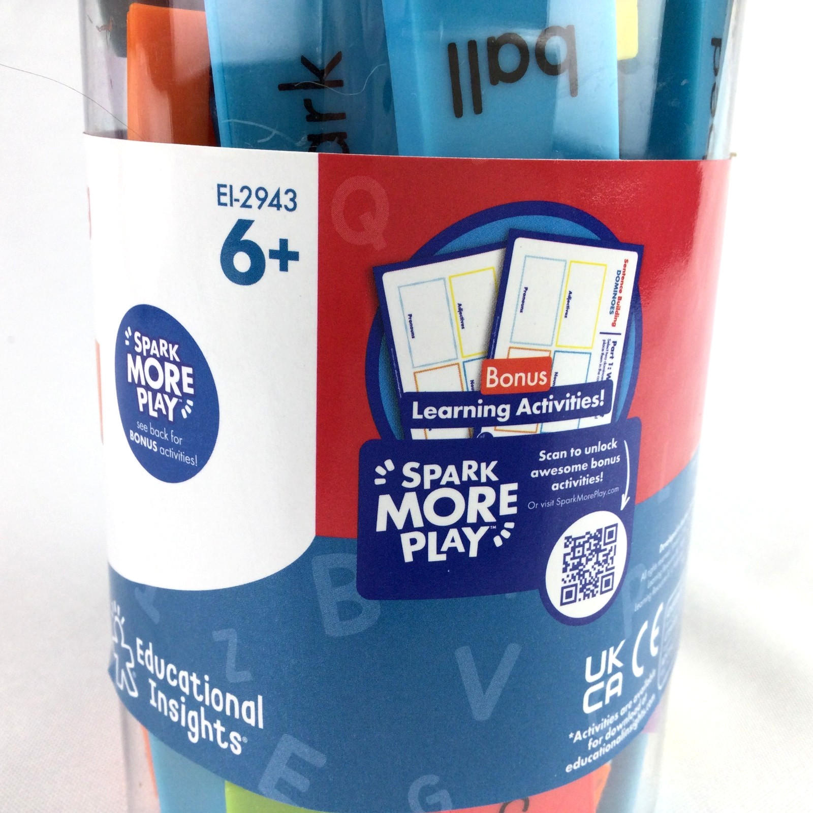 SENTENCE BUILDING DOMINOES Plastic Blocks Classroom Reading Literacy Tool Age 6+