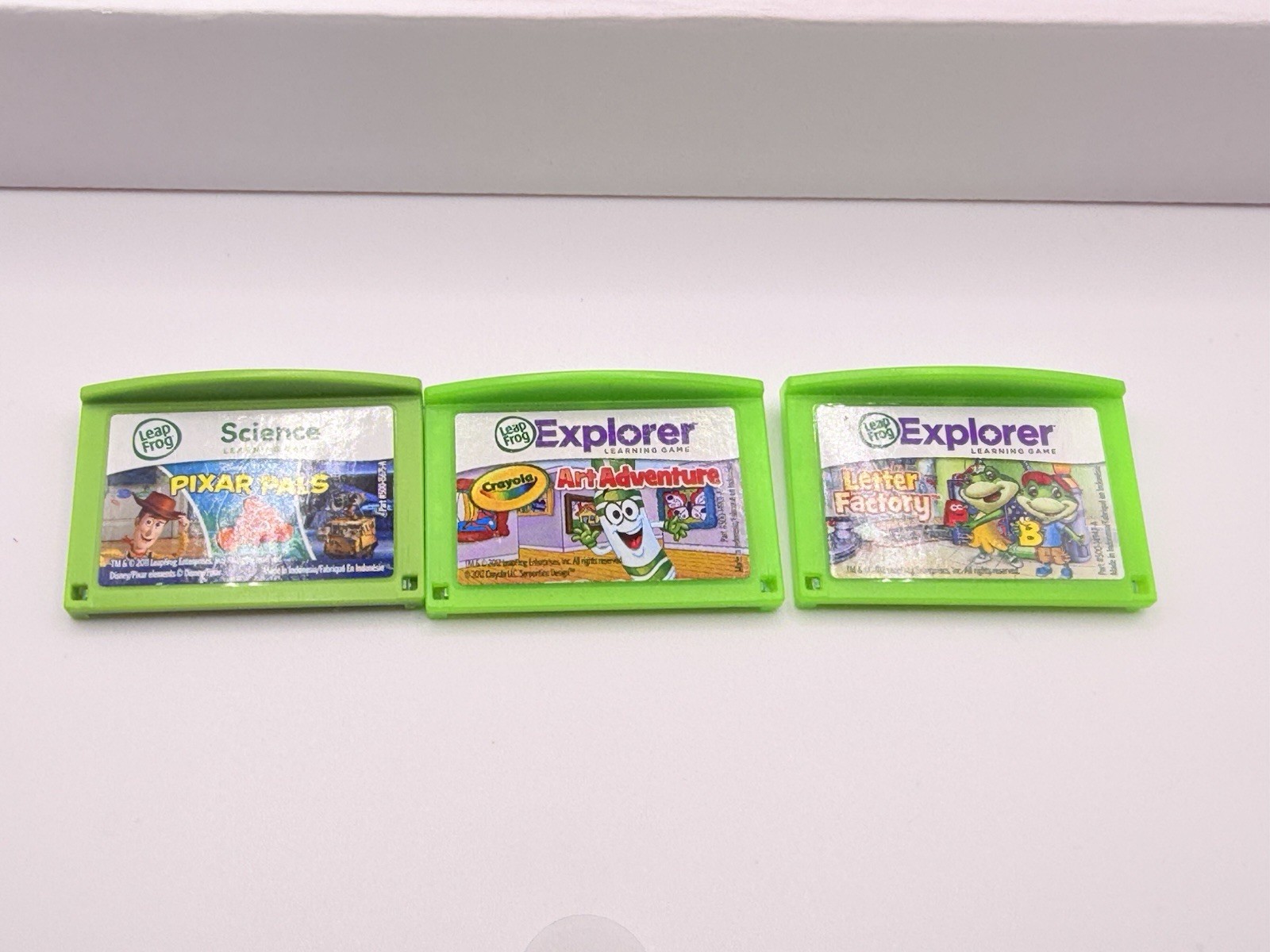 LEAPFROG LEAPSTER GS Green Game Console w/3 Games & Carry Case, Tested & Working