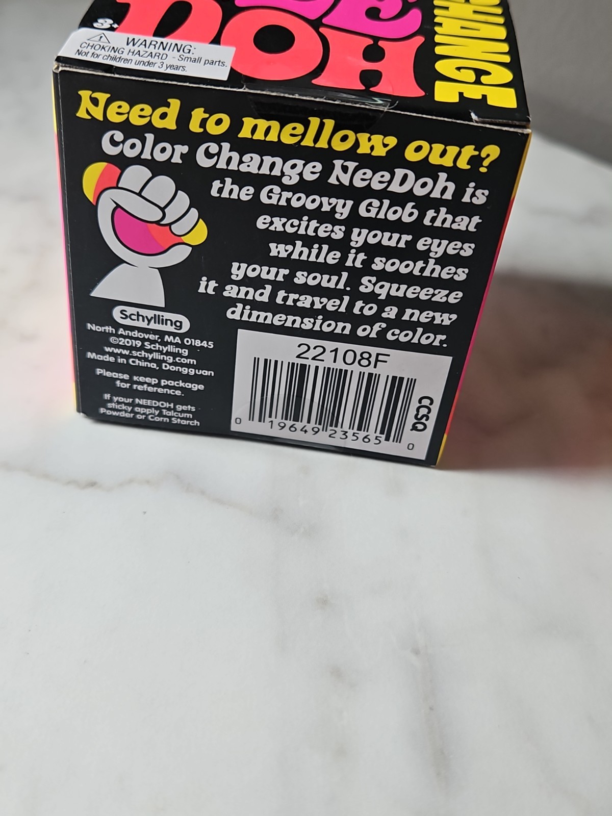 NEW NeeDoh Color Change Set of 2 Yellow & Blue Schylling Sealed Authentic