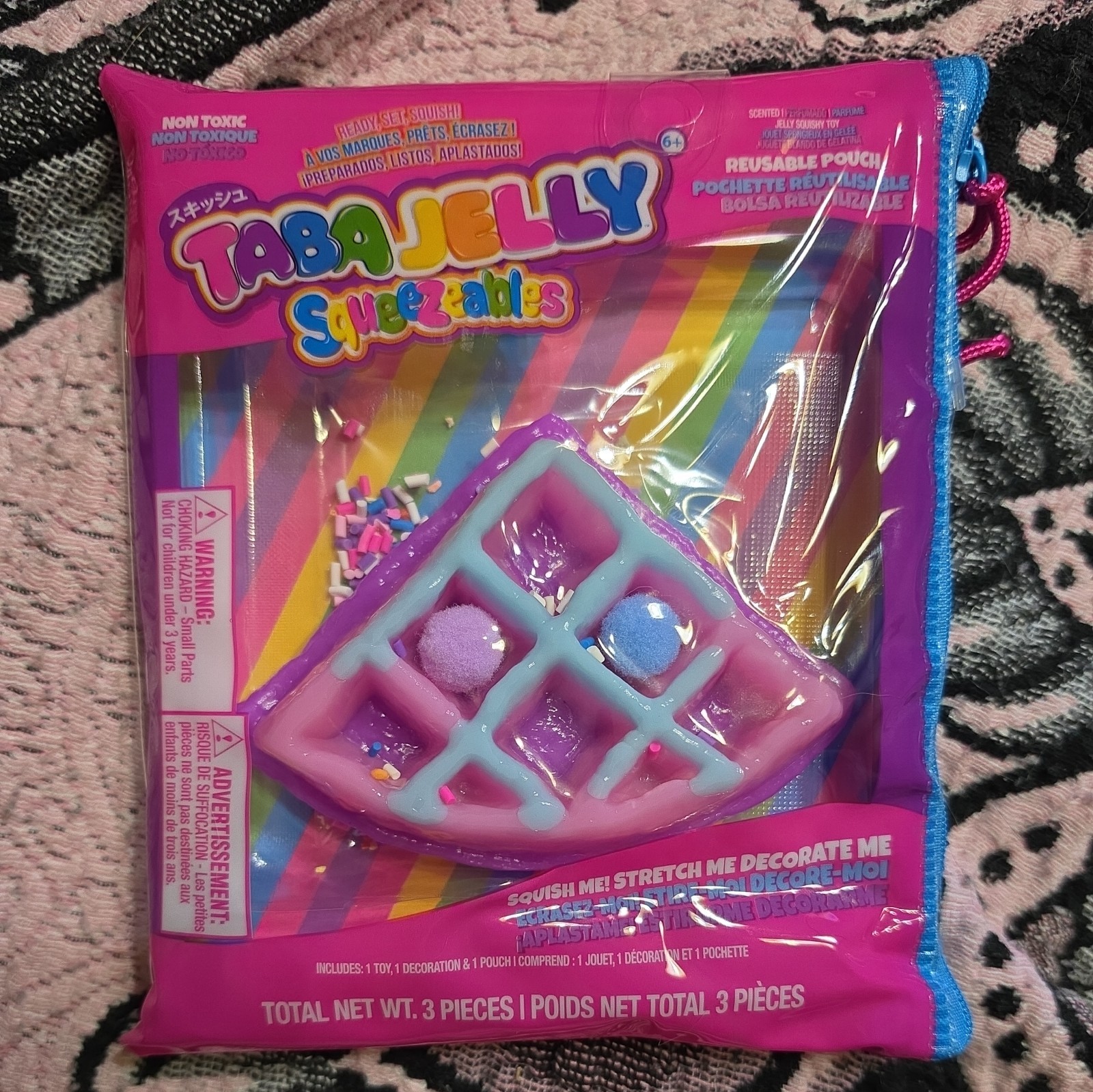 TabaJelly Squeezeables Toy Squishy, Waffle, Food, Scented, Squeeze Fidget