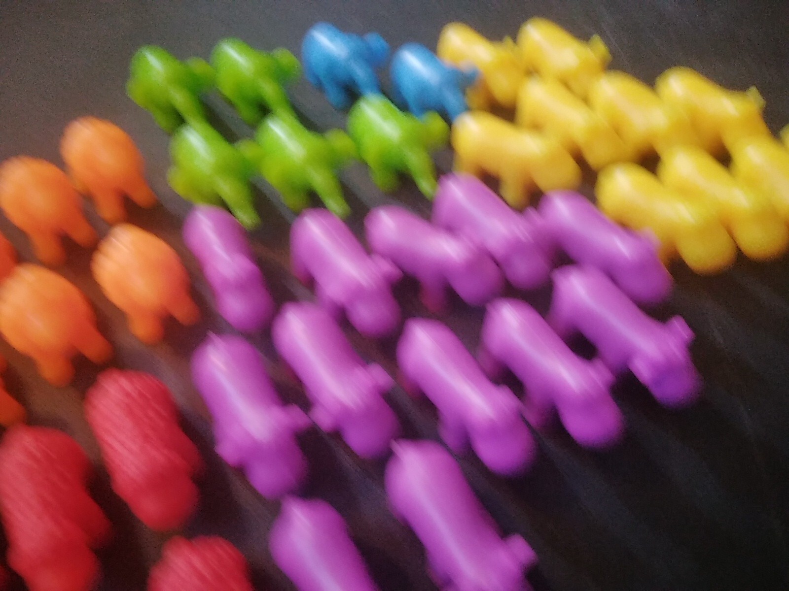 Large Lot 56 Colorful Animals Rubber Plastic Toys Cupcake Toppers