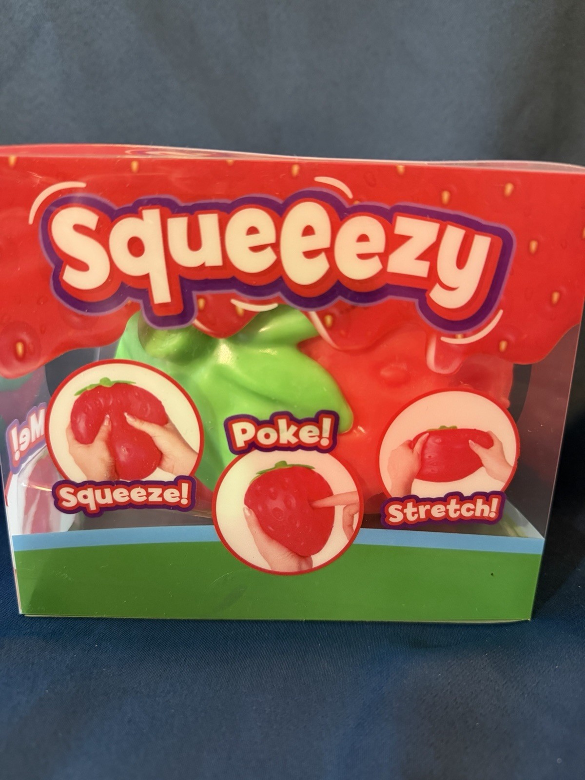Sunny Days Toymendous! Big Squeeezy Strawberry Stretch Squishy Toy Poke/Stretch