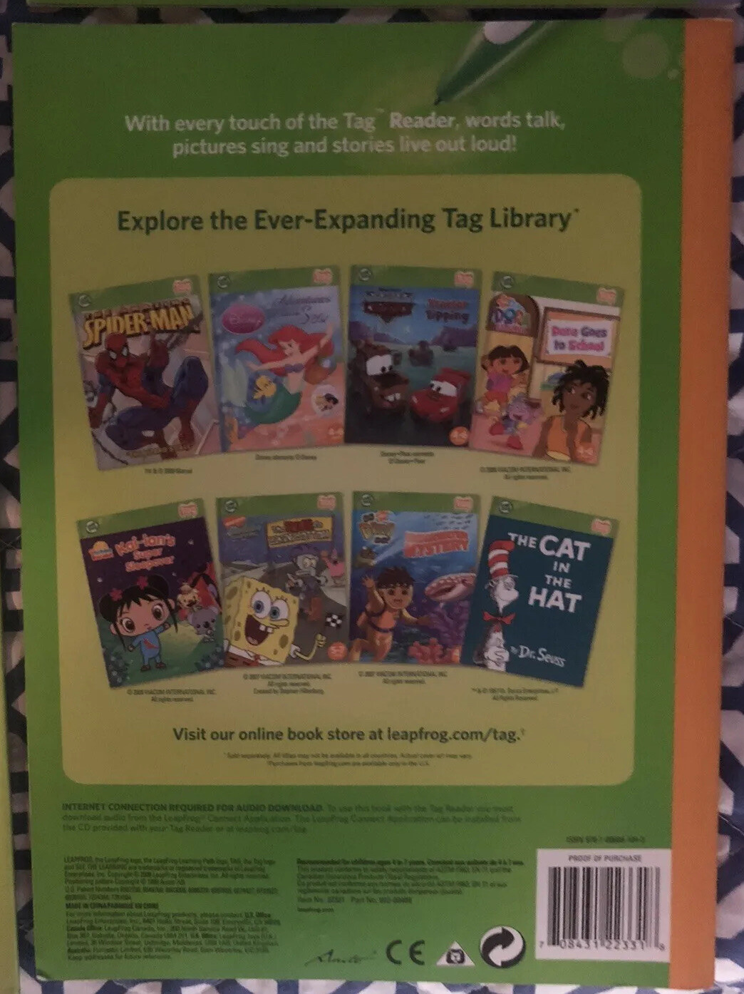 LeapFrog Book Lot TAG Leap reader 3 Books Plus Sample Book Consonants & Vowels