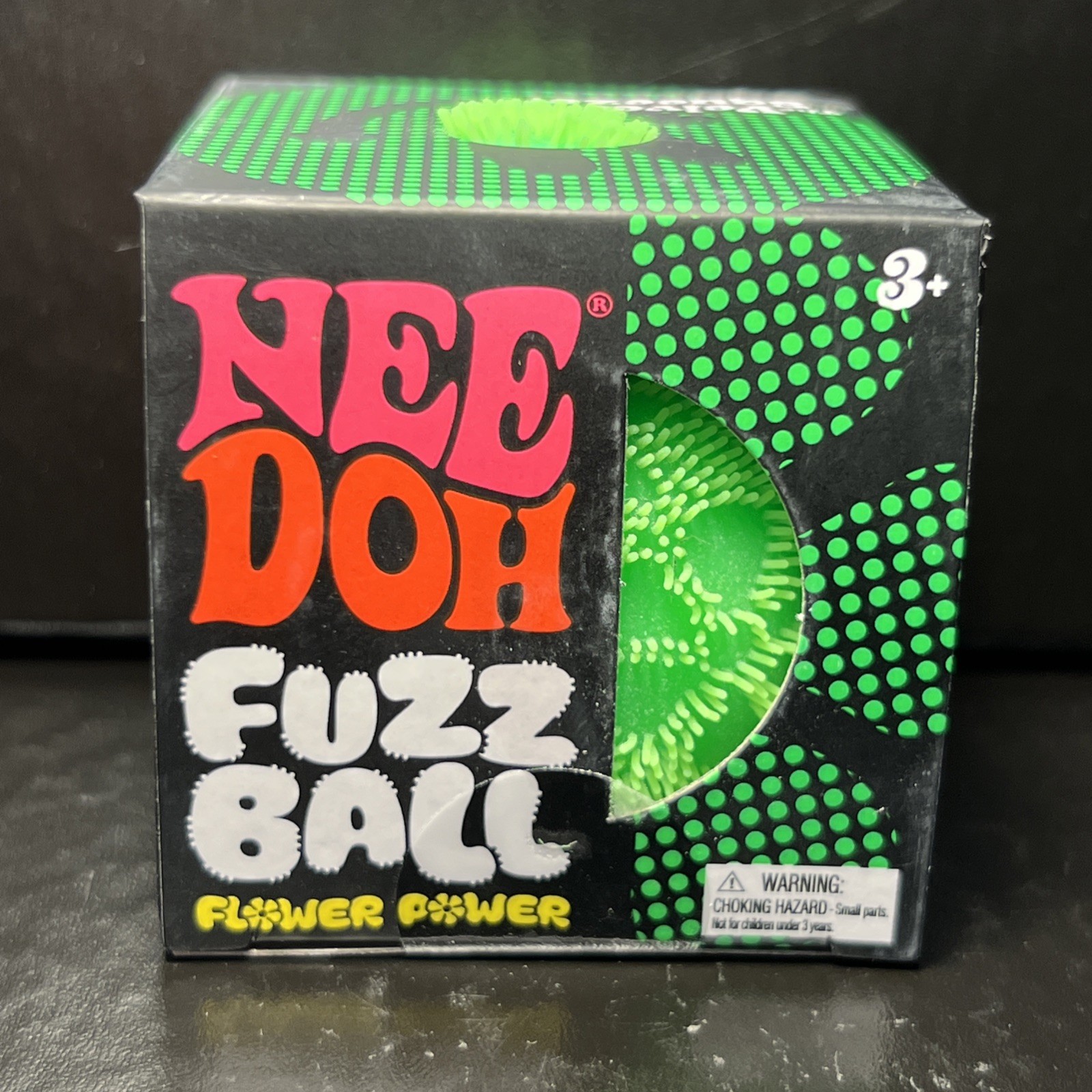 NeeDoh Fuzz Ball The Velvet Squeeze Flower Power Green TikTok VIRAL