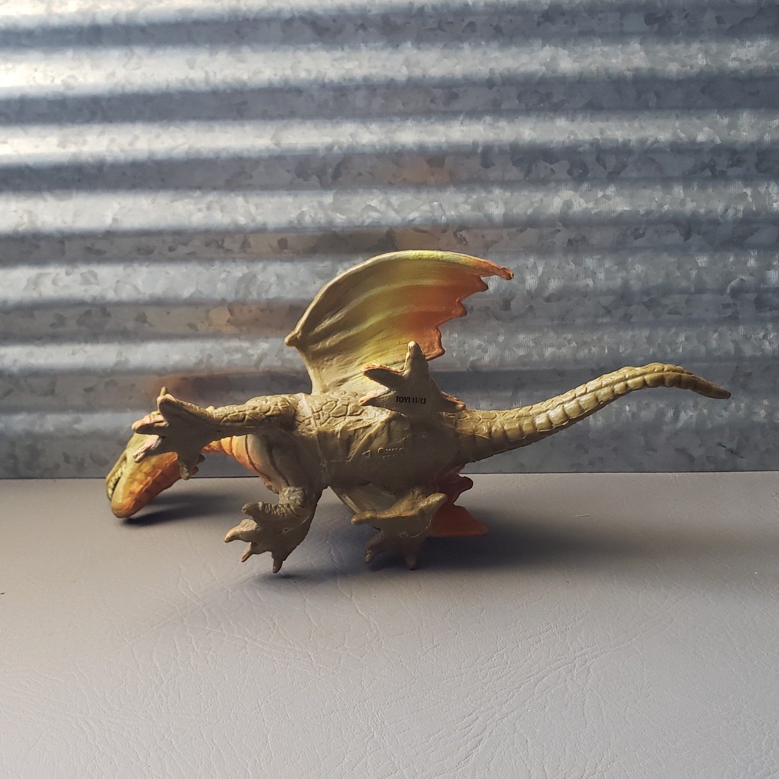 Yellow Dragon with Wings 12″ Long PVC Fantasy Creature Figure 2005