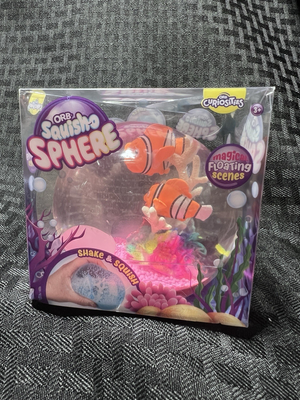 NEW! ORB Squish-O Sphere Squish Toy With Magical Floating Scene!-SEALED