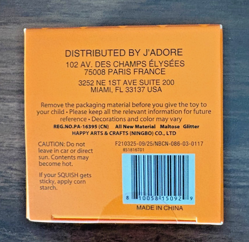 J’Adore Diamond Squishy Orb Sensory Fidget Toy Squeeze Target Exclusive Orange