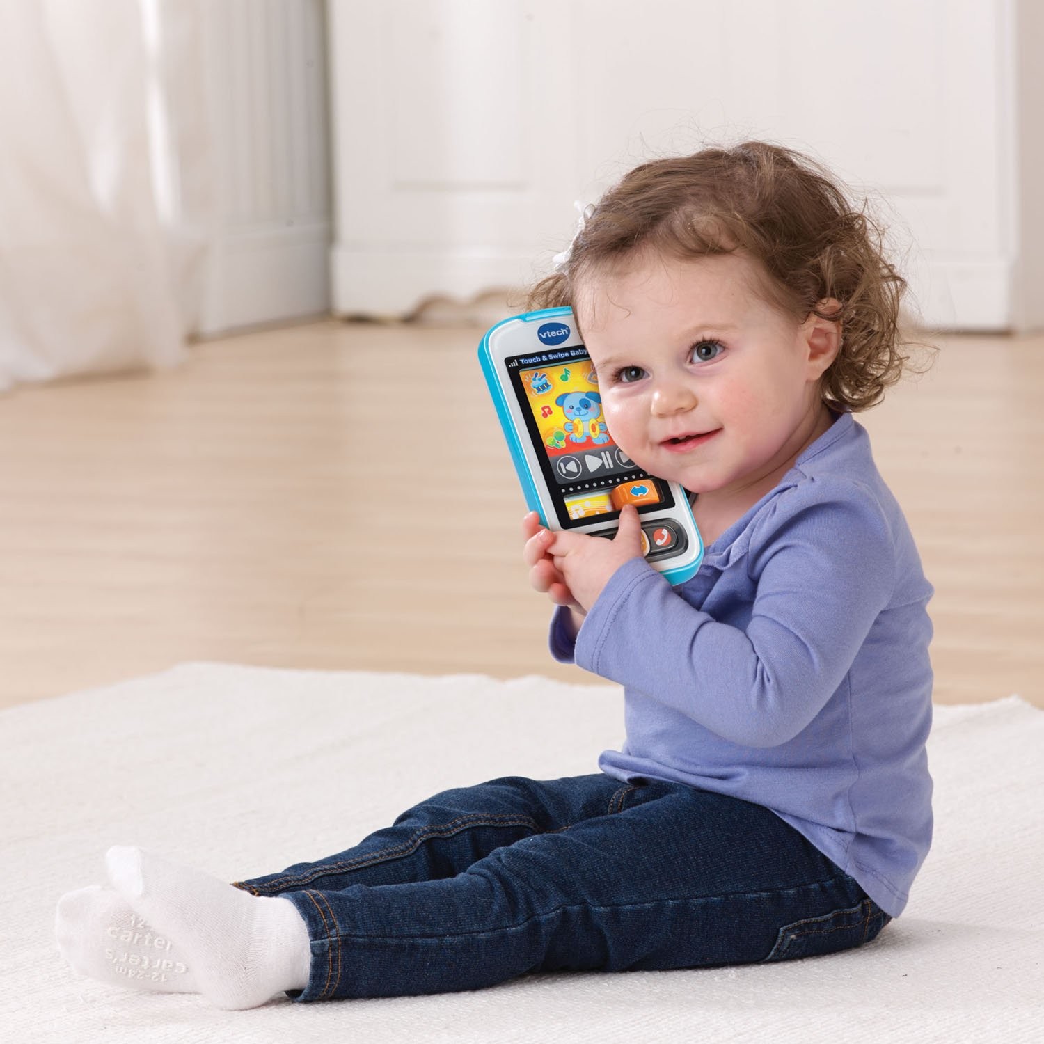 VTech Touch Screen Baby Phone with 12 Light Up Apps and Music Mode