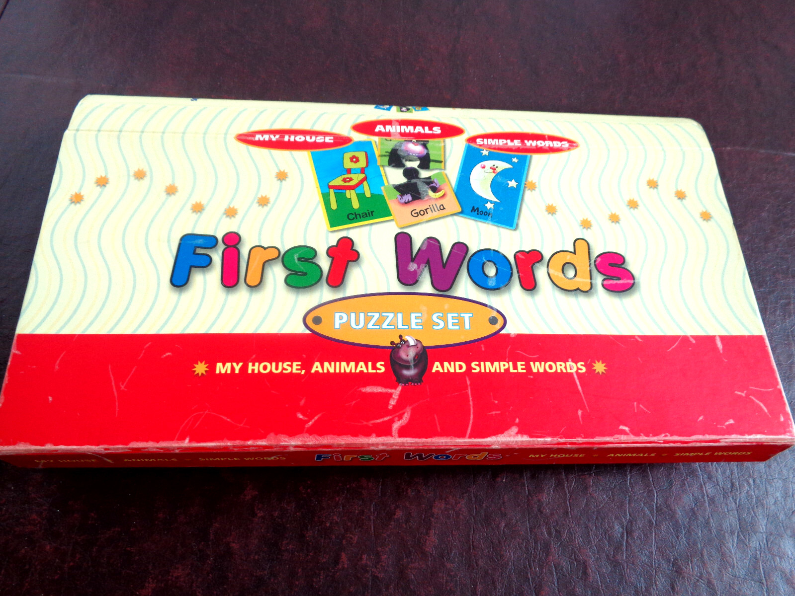 FIRST WORDS Puzzle Set~House-Animals-Simple Words Early Childhood Development