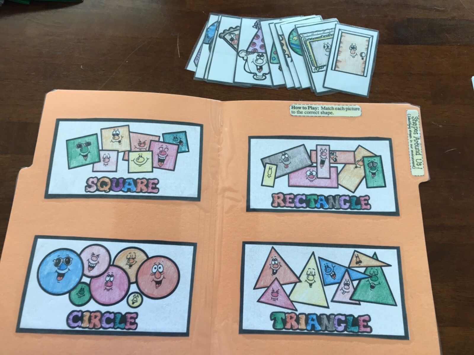 Shapes around Us! Finding shapes in enviScience grades k-2 file folder game