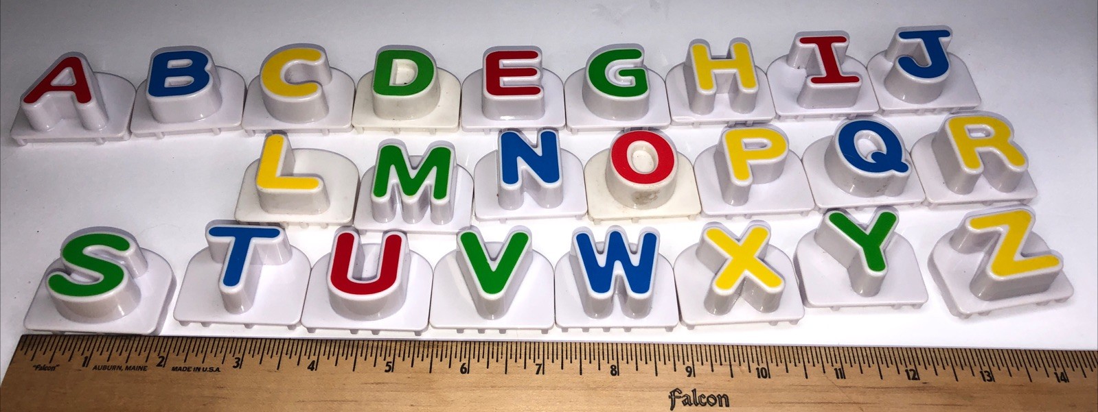 Leap Frog Fridge Phonics Complete 26 Replacement Upper Case Letters 1 3/4 wide