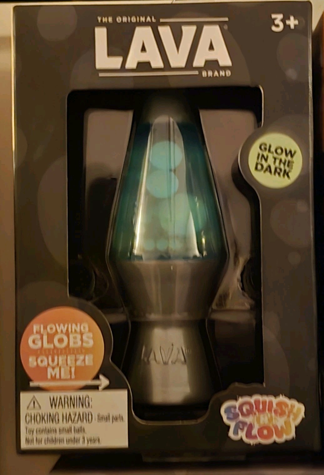 New SEALED Authentic Schylling Needoh Lava Lamp Squish N Flow Toy GREEN & BLUE