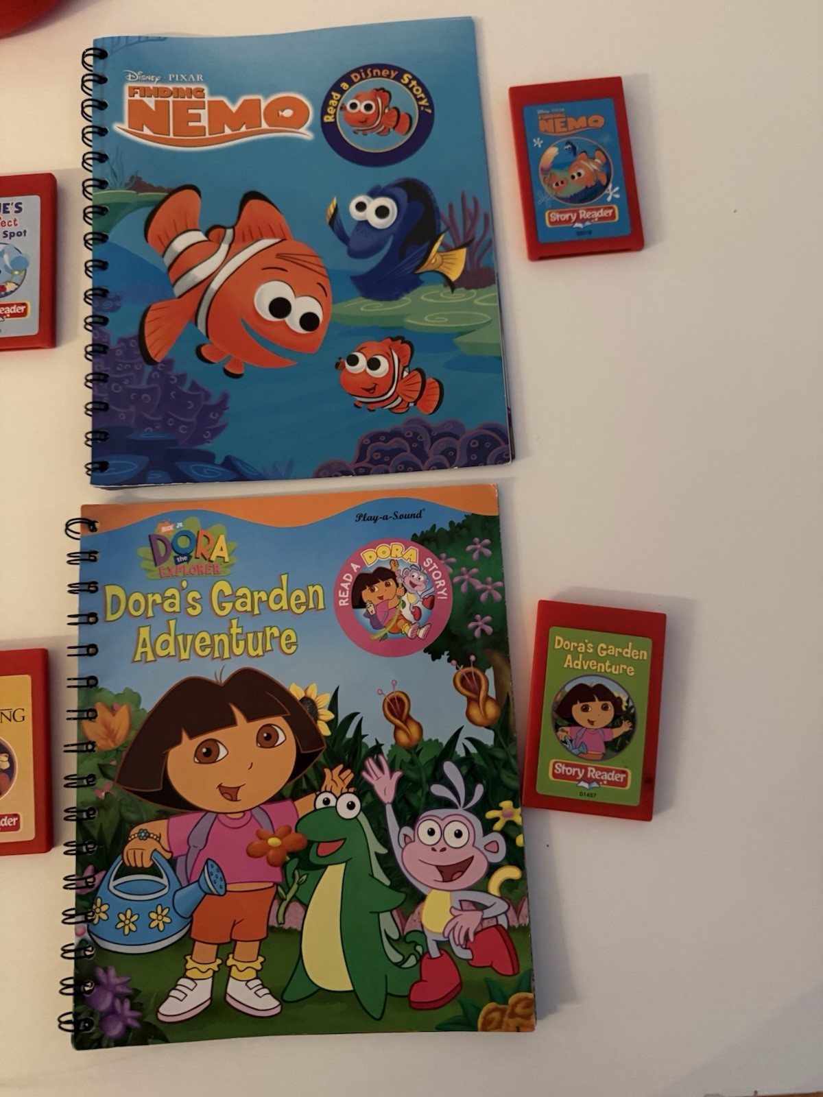 Vintage Children’s Electric Story Reader System Dora Nemo 13 Books Cartridge