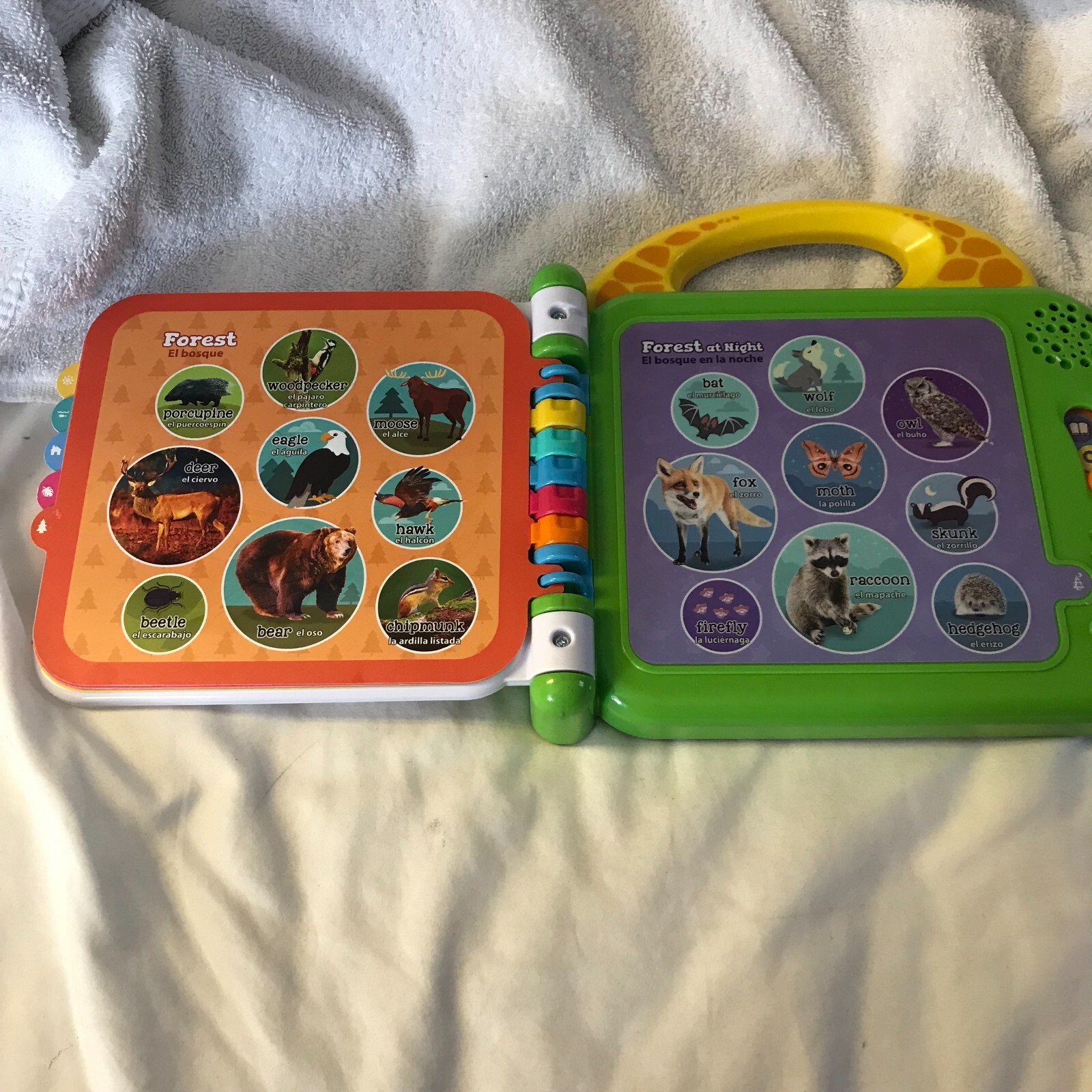Leap Frog 100 Animals Book Spanish English Bilingual Teaching Learning