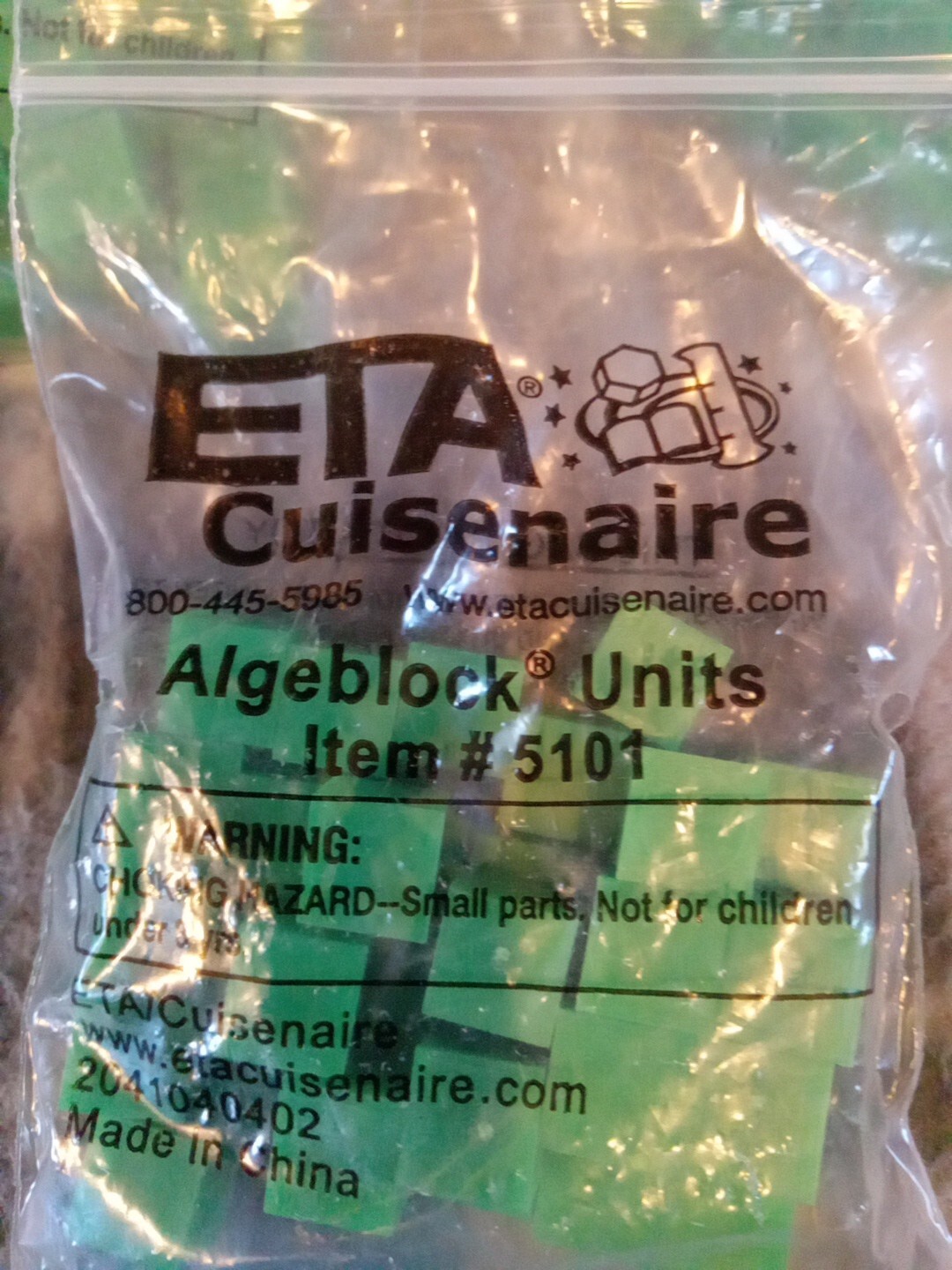 ETA Cuisenaire Algeblocks XY flat #5101 Lot Of 8 Packs Math