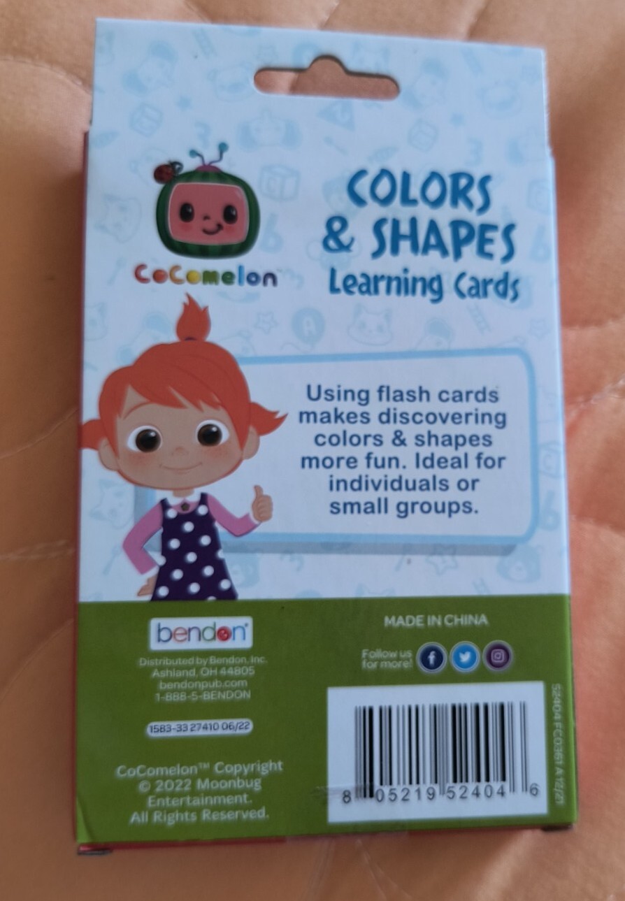 Cocomelon Colors & Shapes Learning 36 Flash cards Educational 🆕 Free ship!