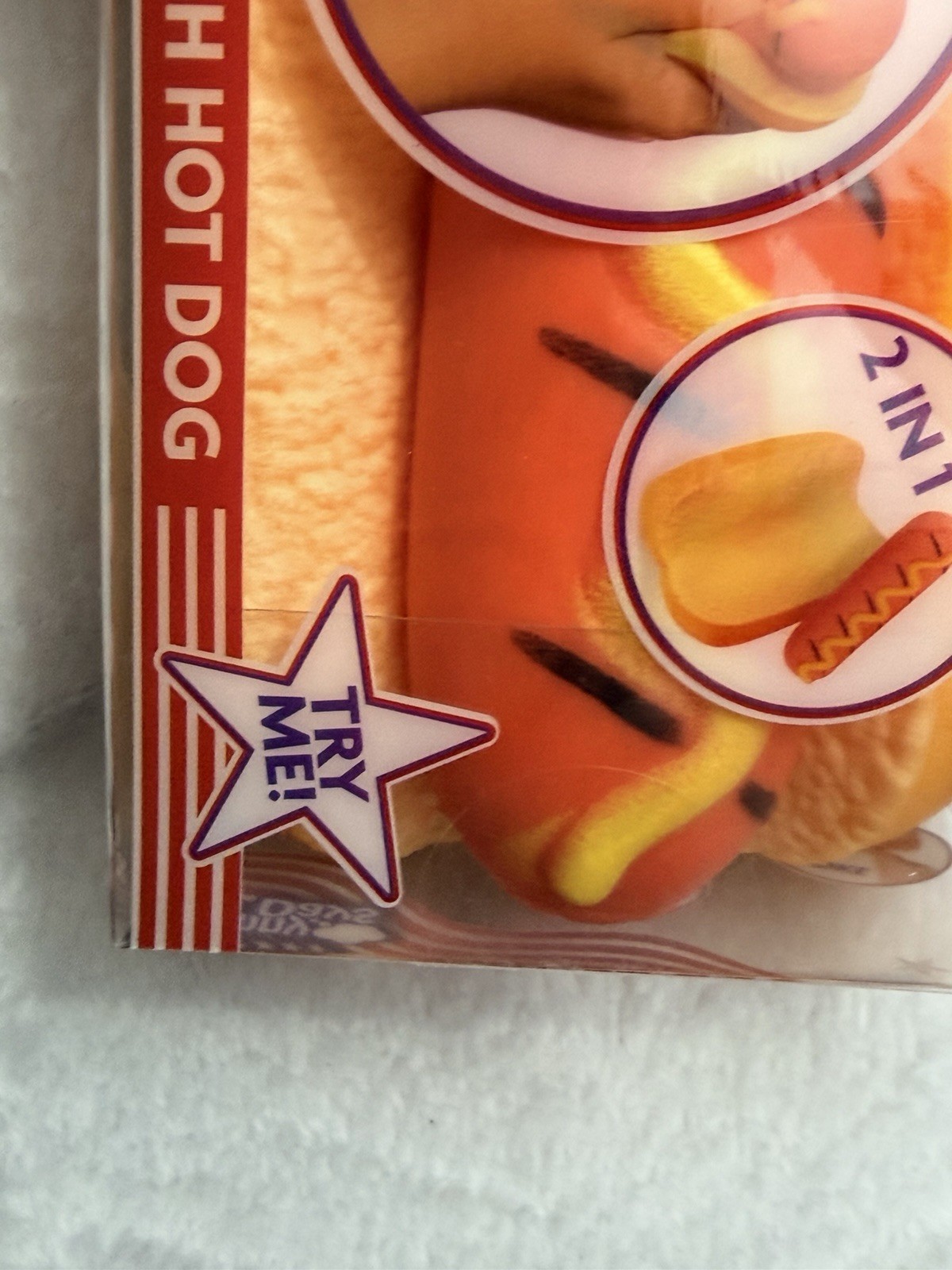 Squishy Hot Dog Squeezy Fidget Toy Sunny Days 2-in-1 Hotdog Stress Relief NEW