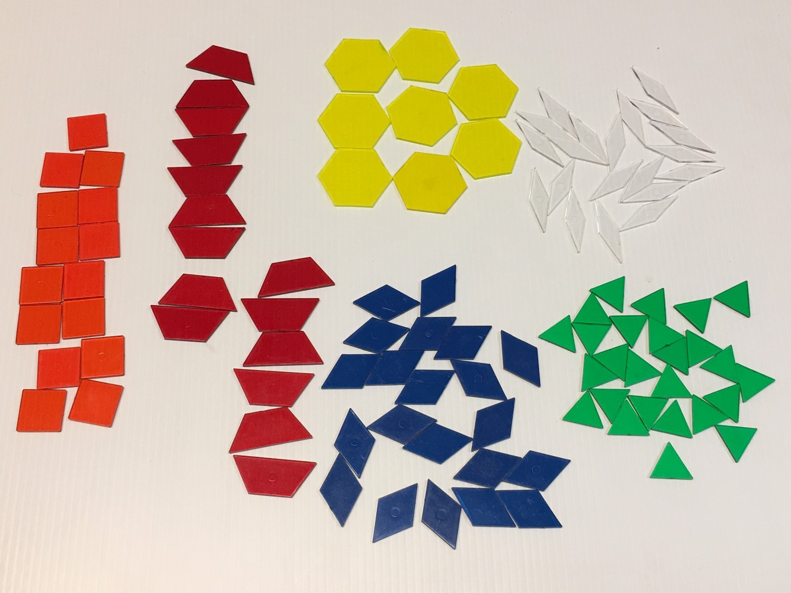 Translucent Pattern Blocks / 150 Pc. Set for use with light tables #2