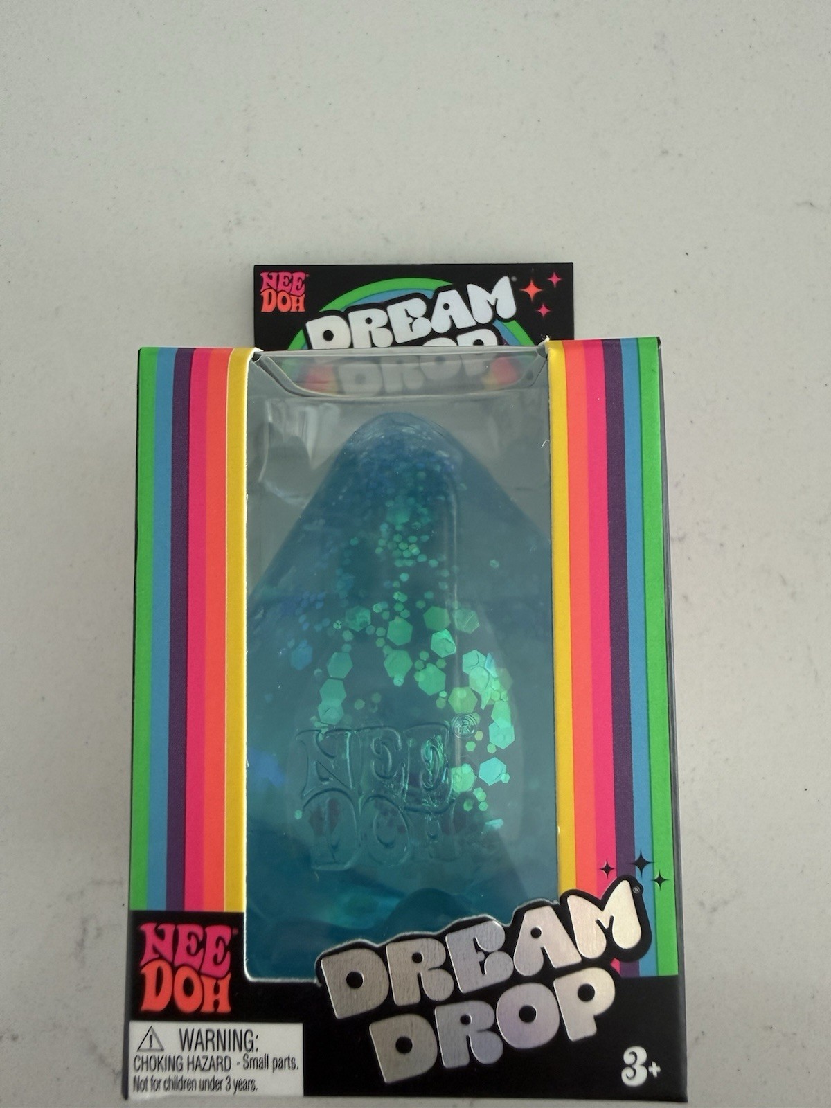 NeeDoh Dream Drop Smooth Squeeze Sensory Stress Toy, Blue, Ages 4-7