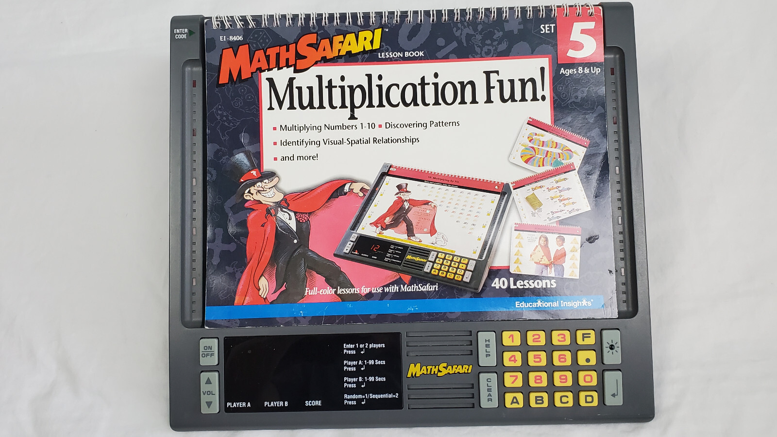 Math Safari Educational Insights Model EI-8400U Learning System w/Cards VINTAGE
