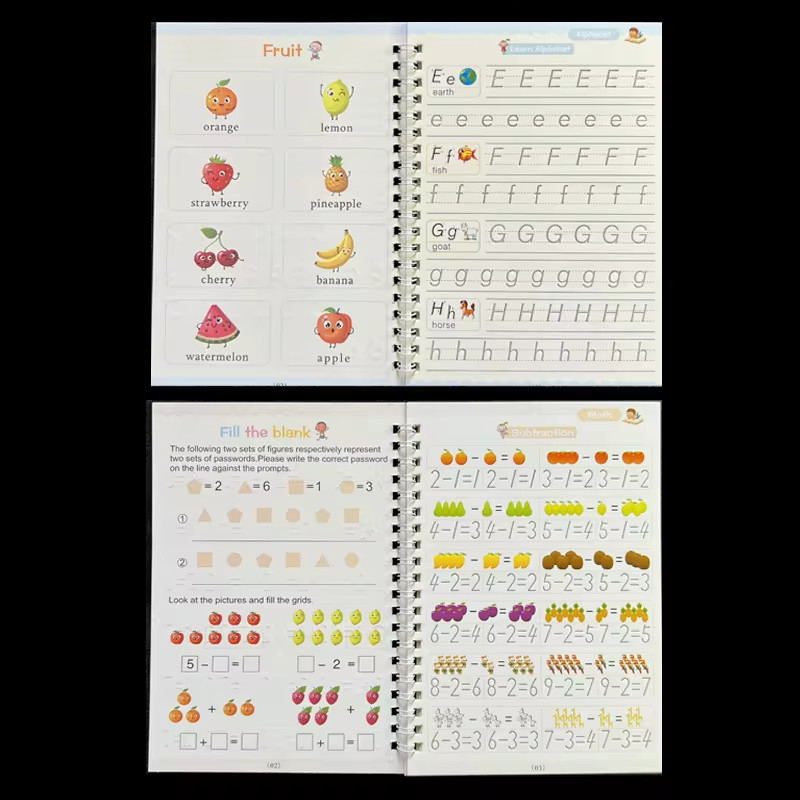 Sank Magic Reusable Calligraphy Copybook for Kids – English Version