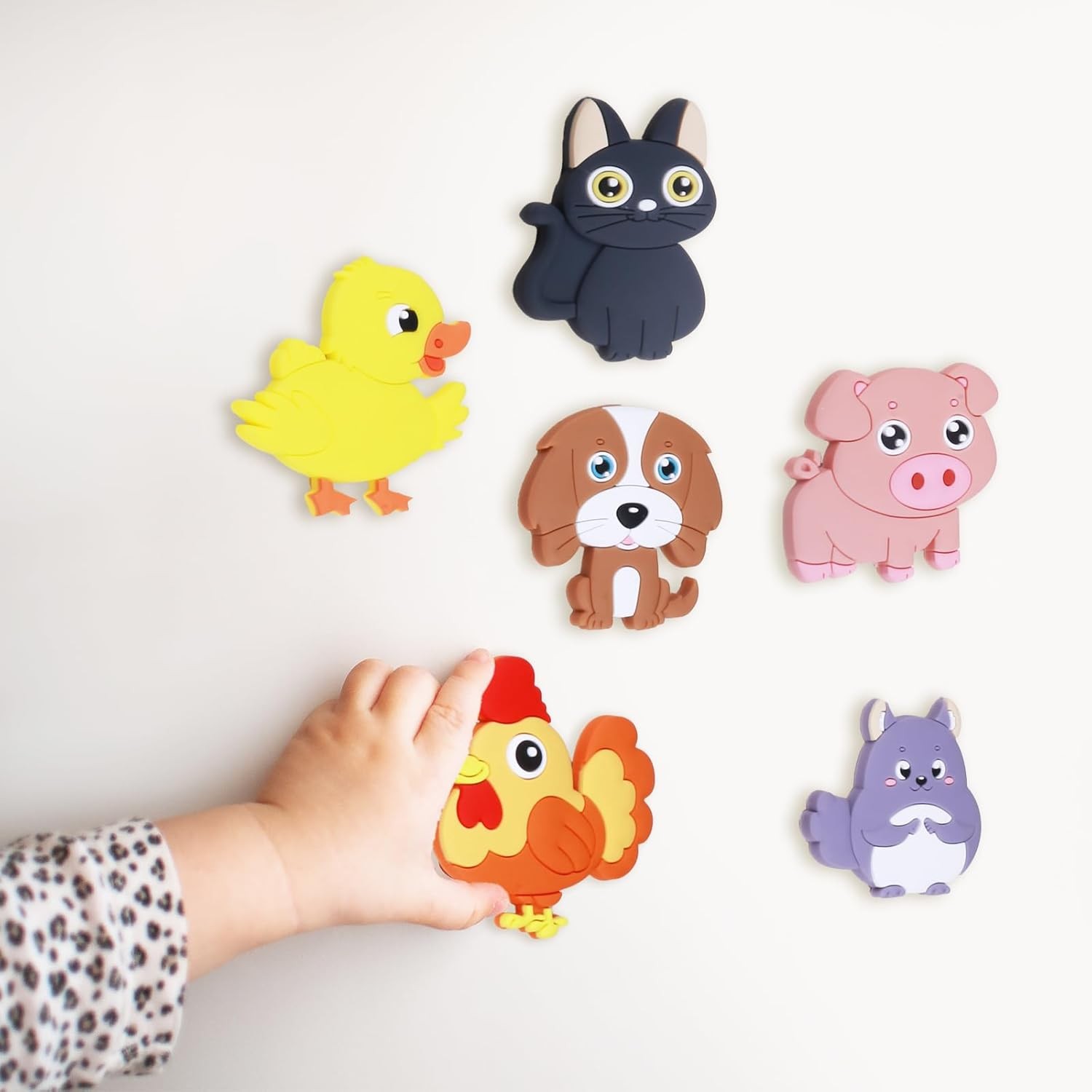 SUPINEEDO Refrigerator Magnets for Kids, Cute Medium, 10 Pcs Farm