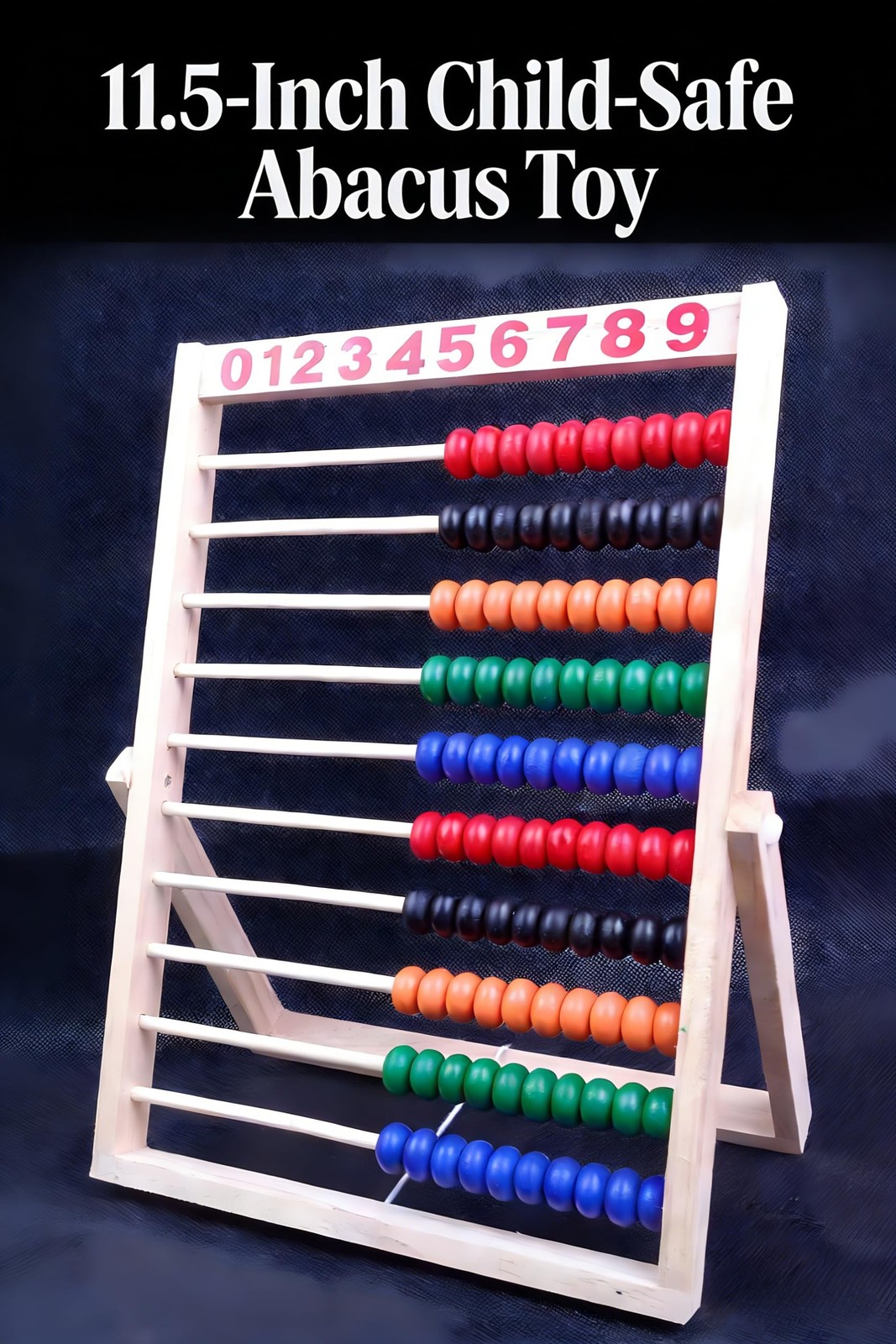 MAGIKON Wooden Abacus, 10 Rows Counting Frame 11.5in for Math | Wood, 11.5in, 10