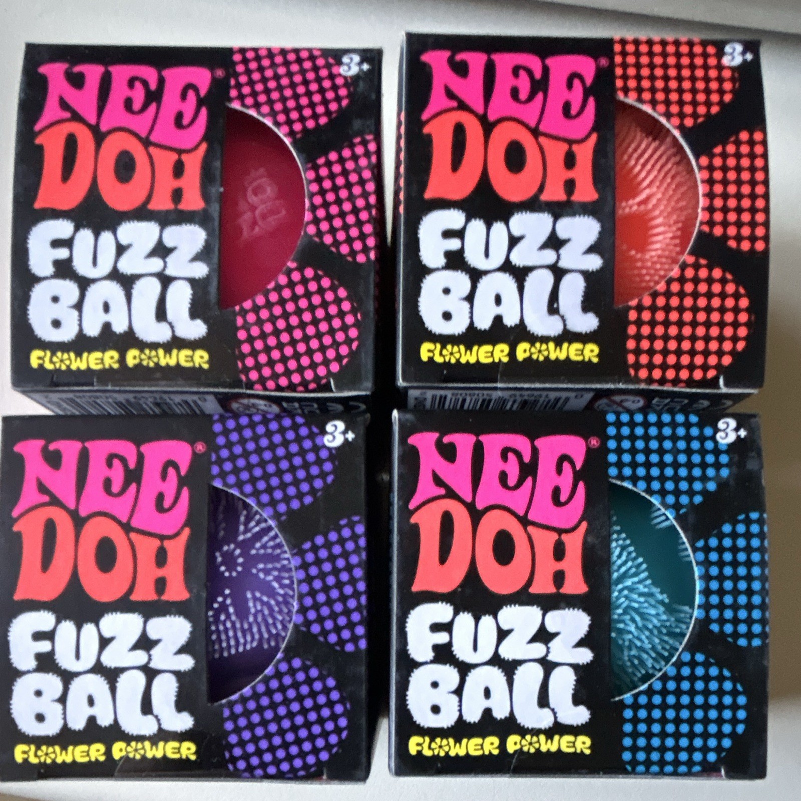 Nee Doh Fuzz Ball Flower Power Sensory Squeeze Toy Multicolor Ages 3+ 2024