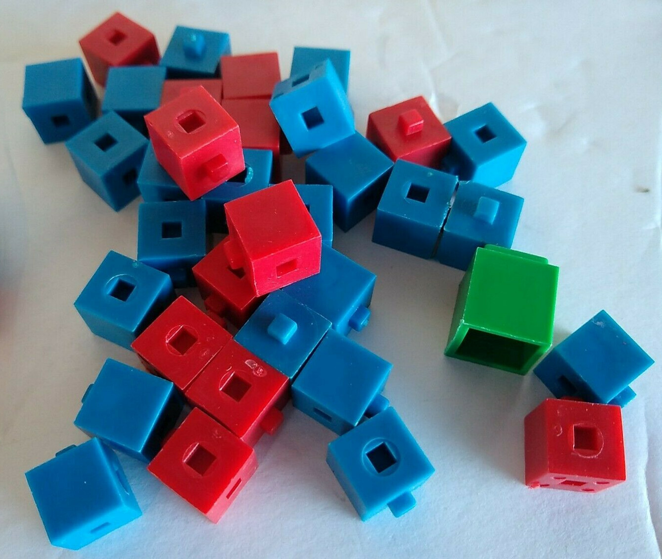 Vintage Cube-O-Gram Set Blocks Manipulative To Teach Basic Math Skills