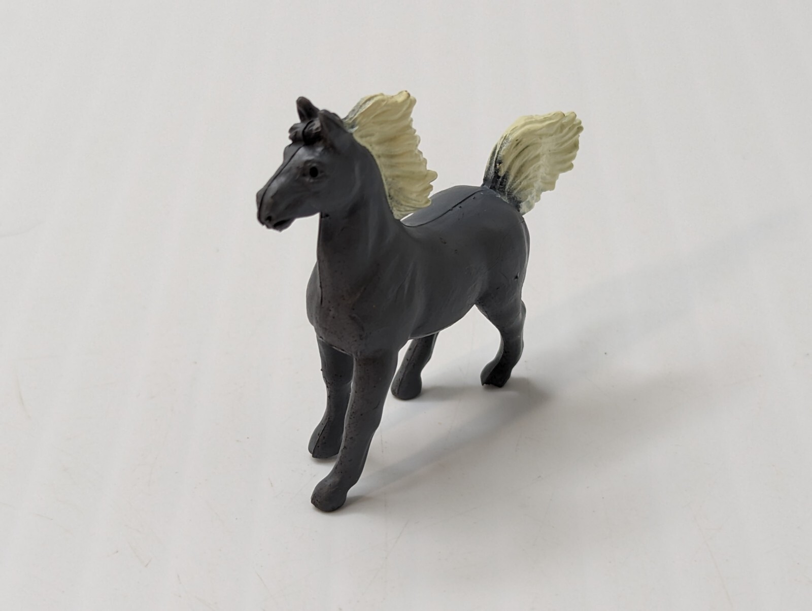 Safari Ltd Gray Horse White Mane & Tail Figure Mini Miniature 2” RARE Ships Free