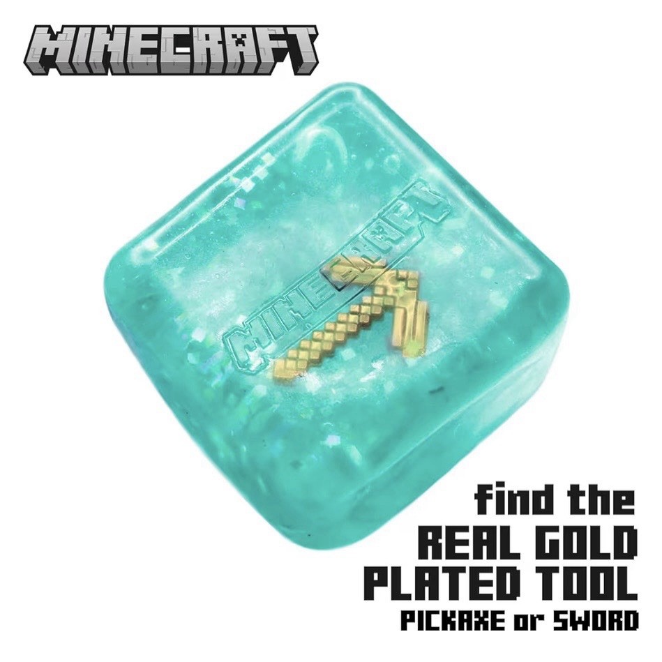 VIRAL Squishy Minecraft Jelly Cube Minecraft SquishMe Cubes Glitter [x1 RANDOM]