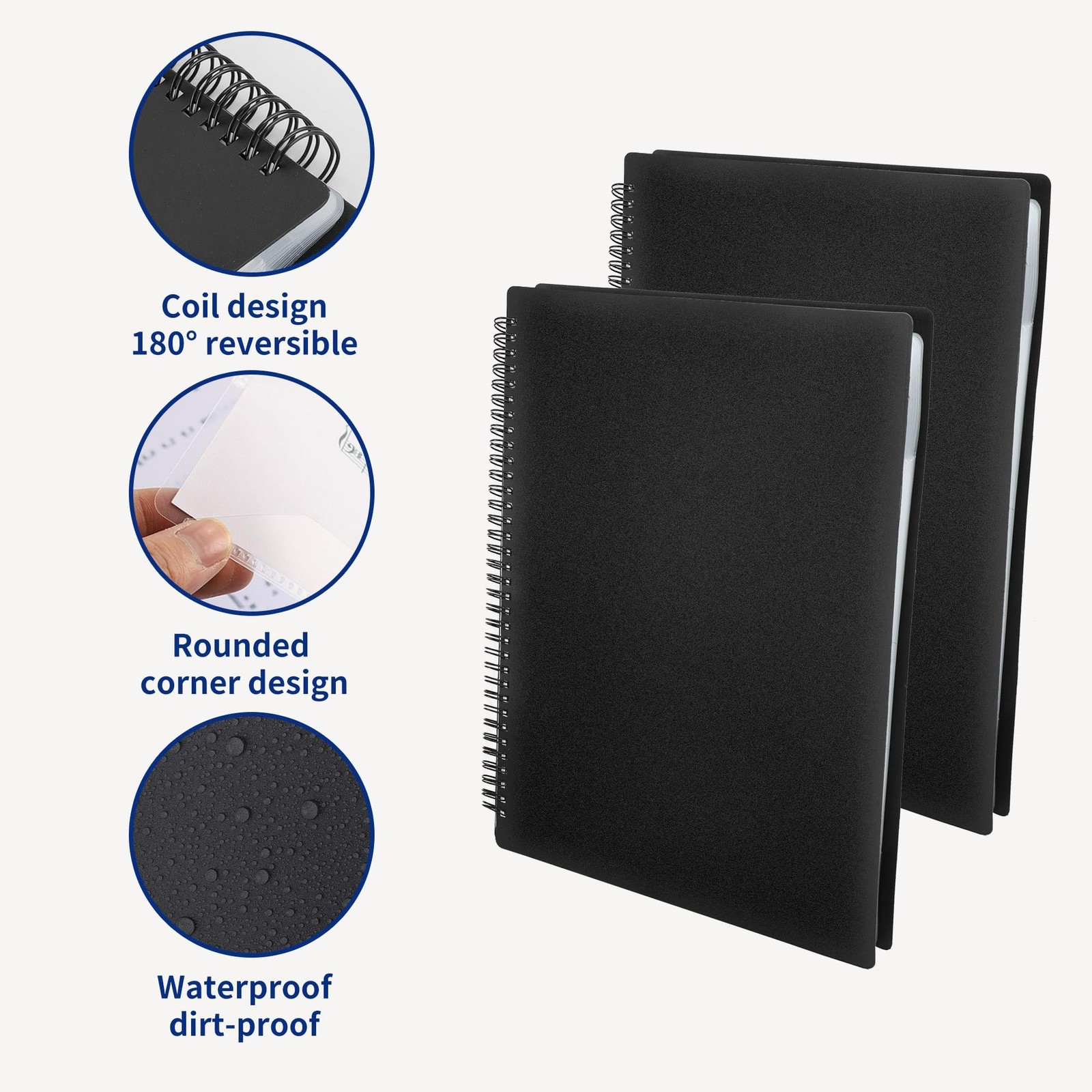 2 Pack Piano Sheet Music Binder 8.5 x 11, 120 Sheet Music Floder with Plastic…