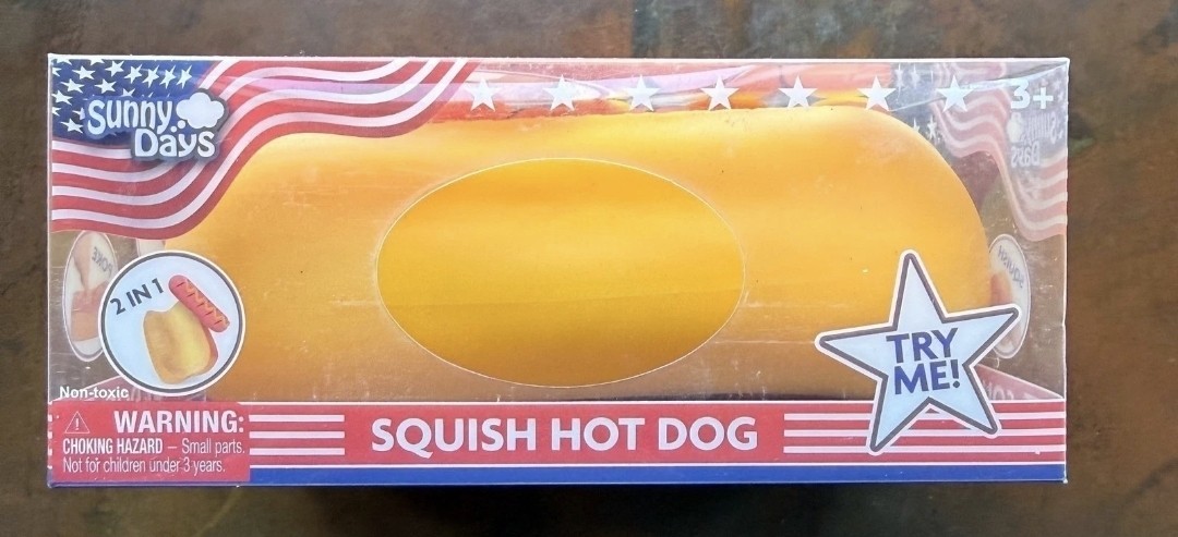 New Squishy Hot Dog Squeezy Fidget Toy Sunny Days 2 In 1 Hotdog Stress Cool